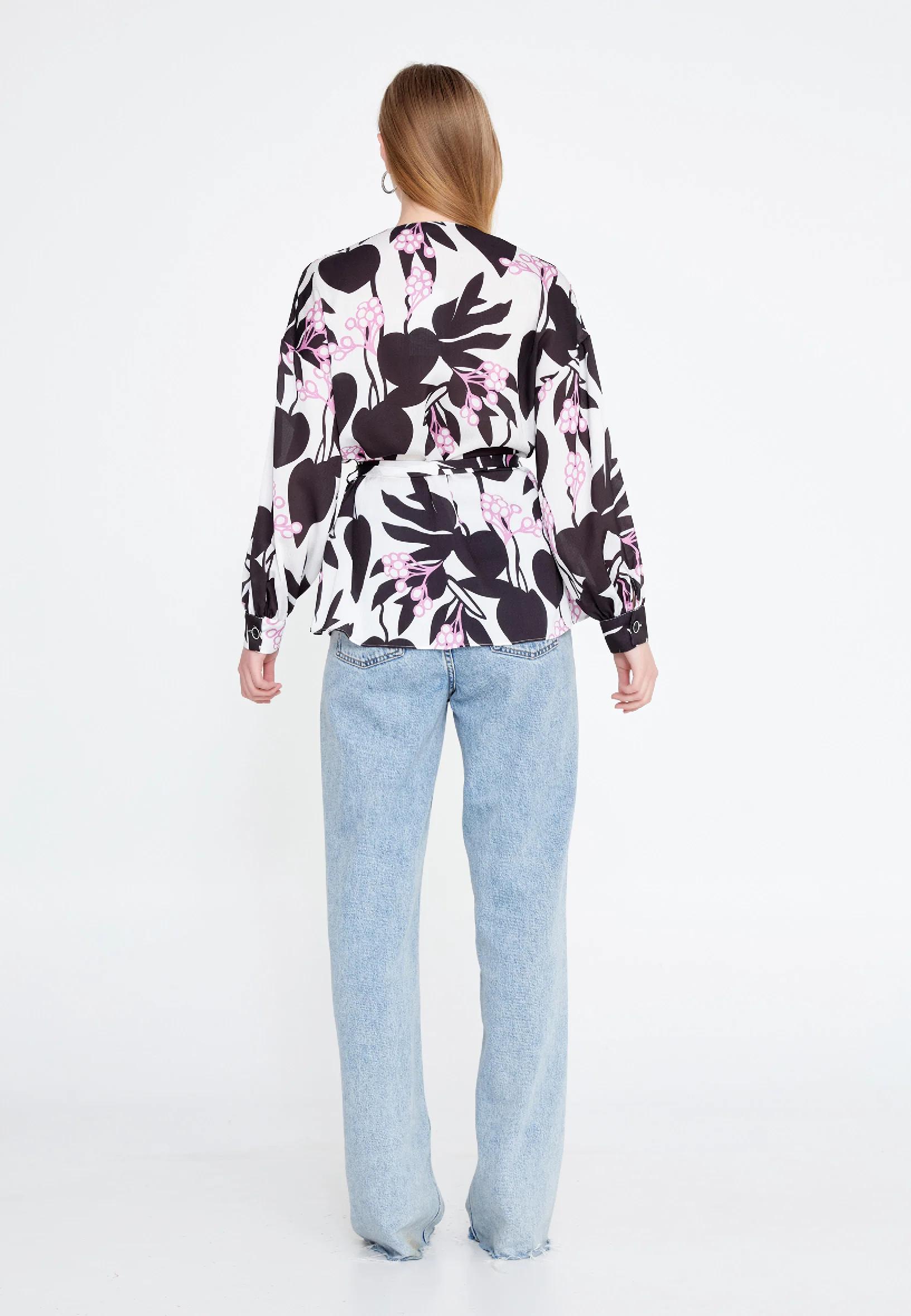 Long Sleeve Floral Regular Blouse ber20y4159 - Image 8