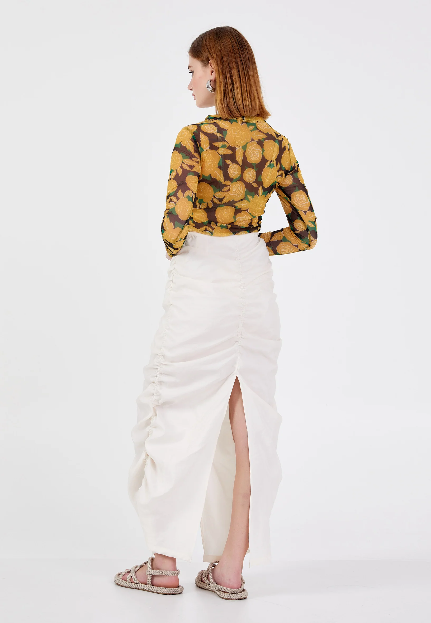 Long Sleeve Floral Regular Blouse ber23k4139 - Image 12