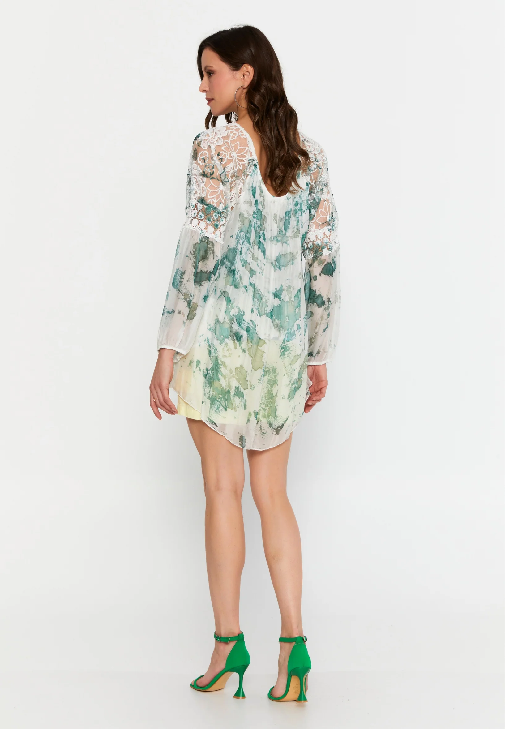 Long Sleeve Floral Regular Blouse cav49129 - Image 11
