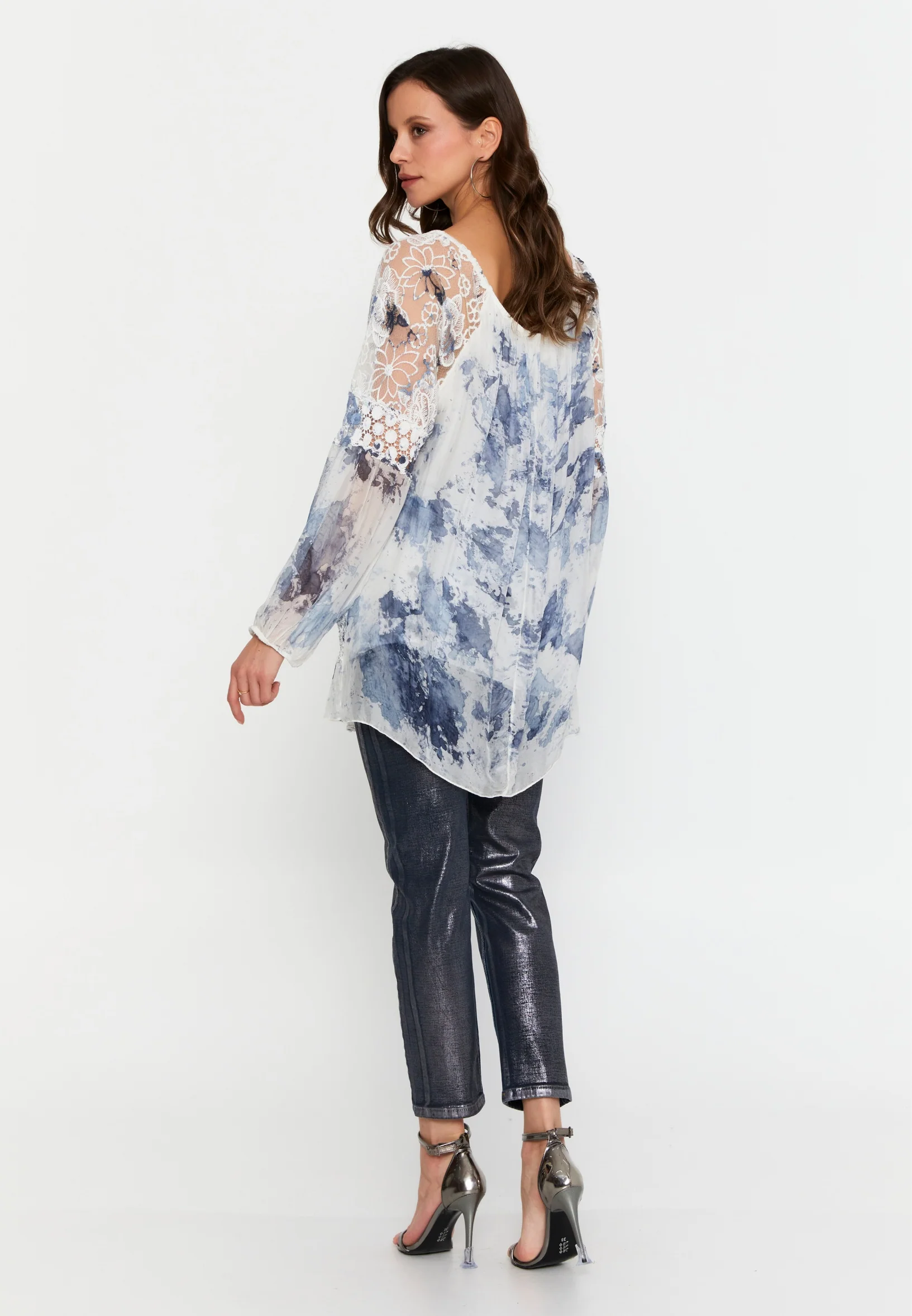 Long Sleeve Floral Regular Blouse cav49129 - Image 15