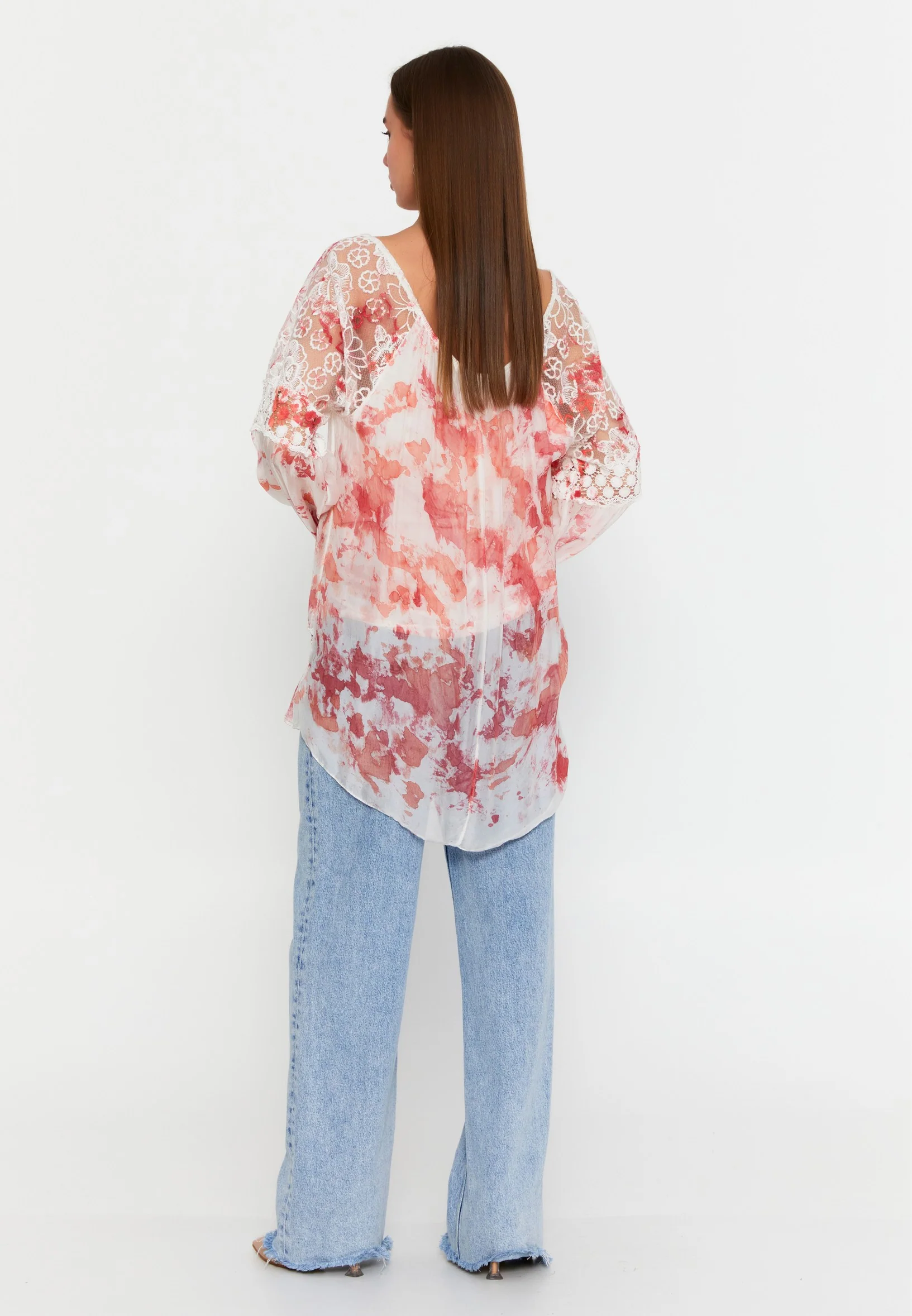 Long Sleeve Floral Regular Blouse cav49129 - Image 19