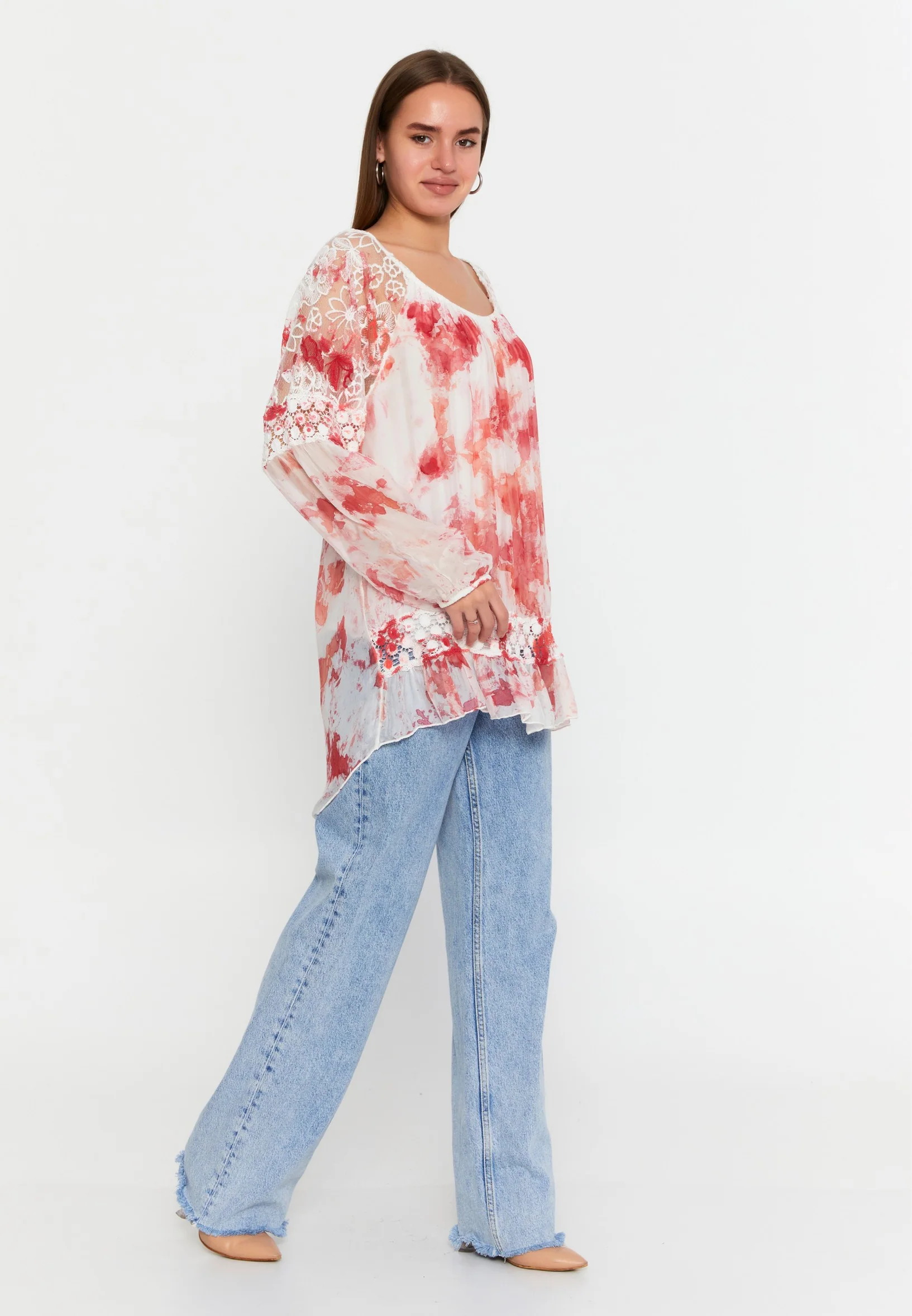 Long Sleeve Floral Regular Blouse cav49129 - Image 20
