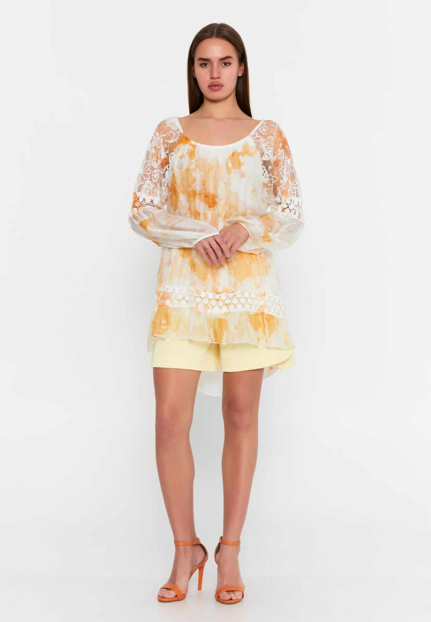 Long Sleeve Floral Regular Blouse cav49129 - Image 22