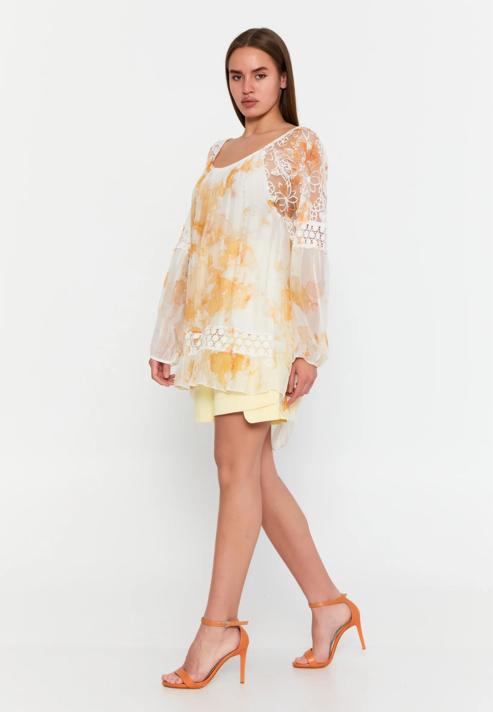 Long Sleeve Floral Regular Blouse cav49129 - Image 24