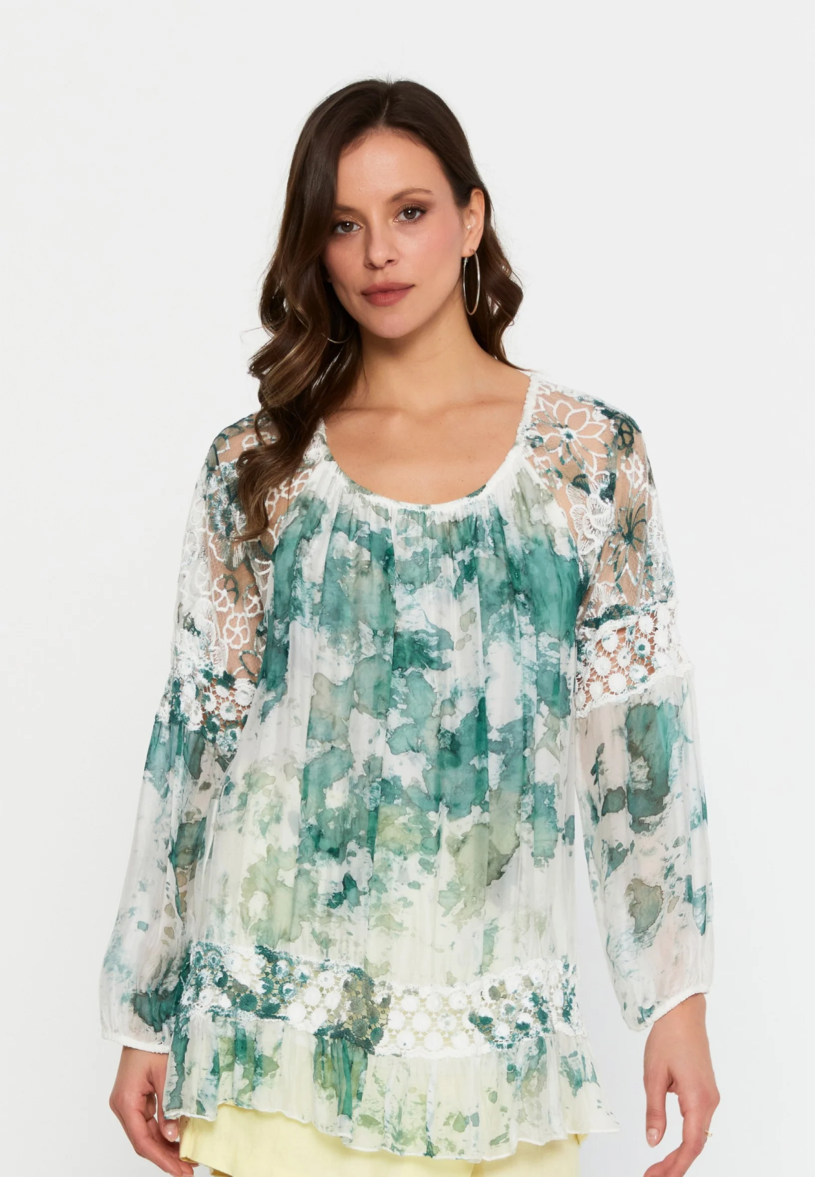 Long Sleeve Floral Regular Blouse cav49129 - Image 9