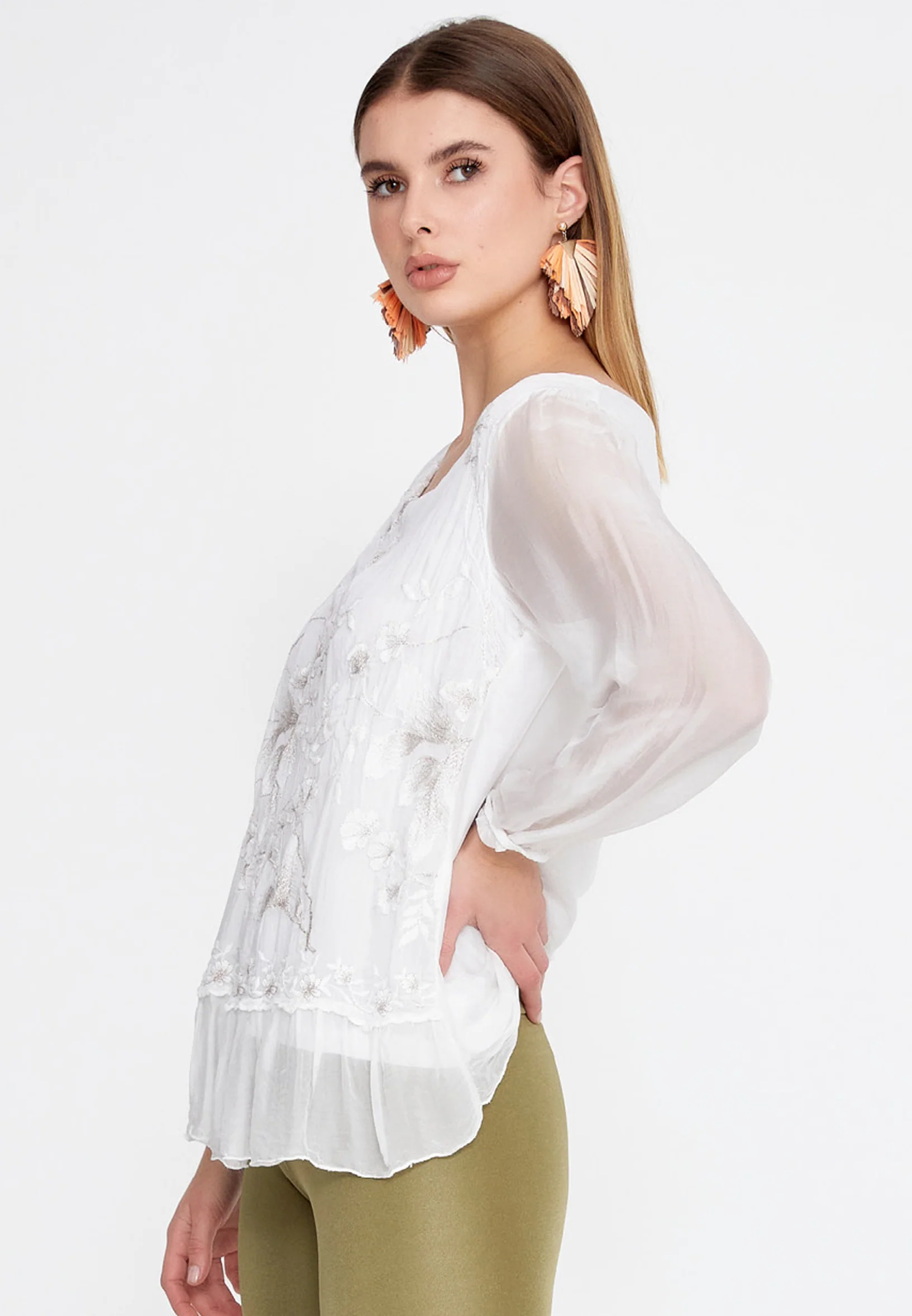 Long Sleeve Floral Regular Blouse esl5153 - Image 12