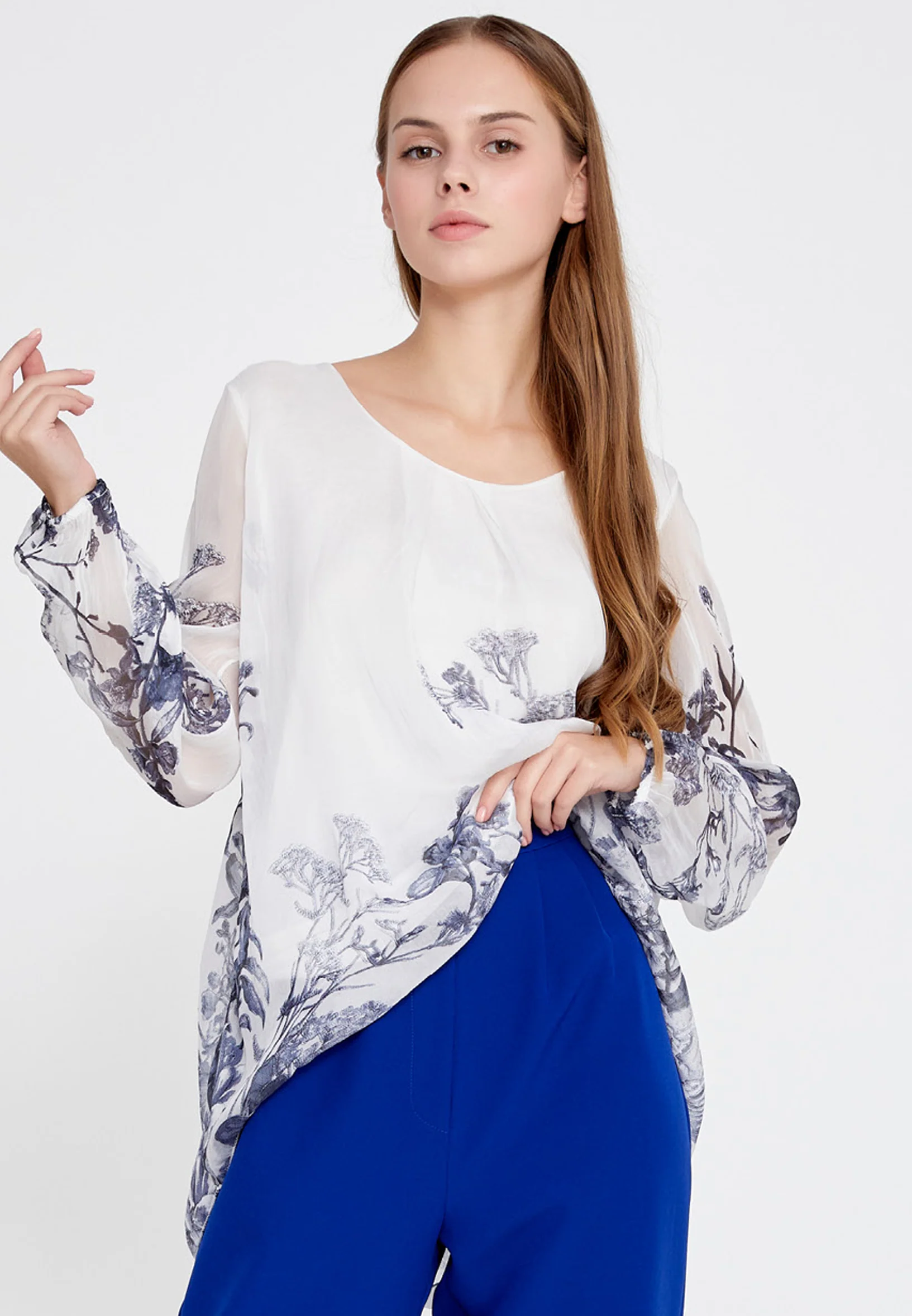 Long Sleeve Floral Regular Blouse esl5624 - Image 13
