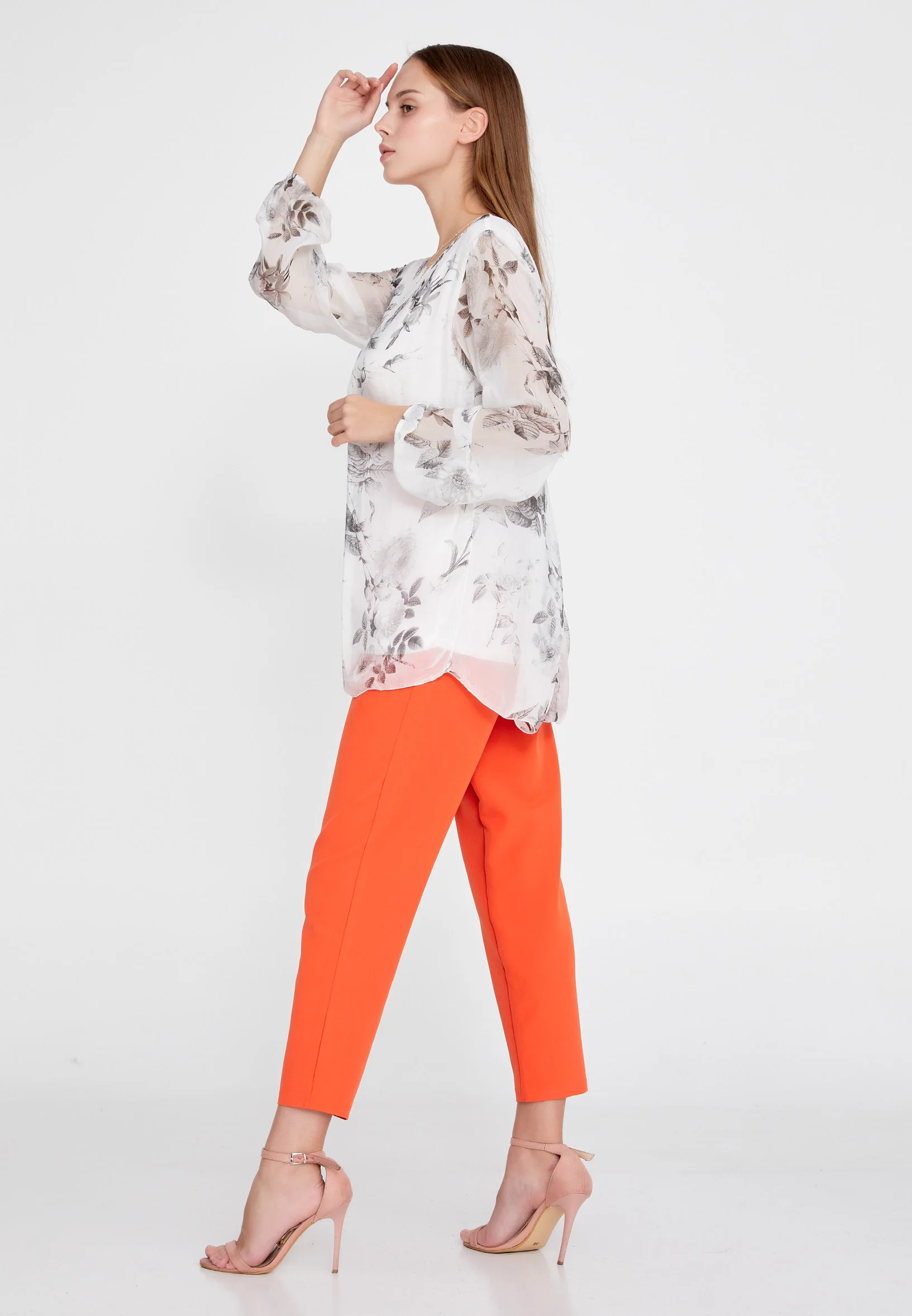 Long Sleeve Floral Regular Blouse esl5624 - Image 4