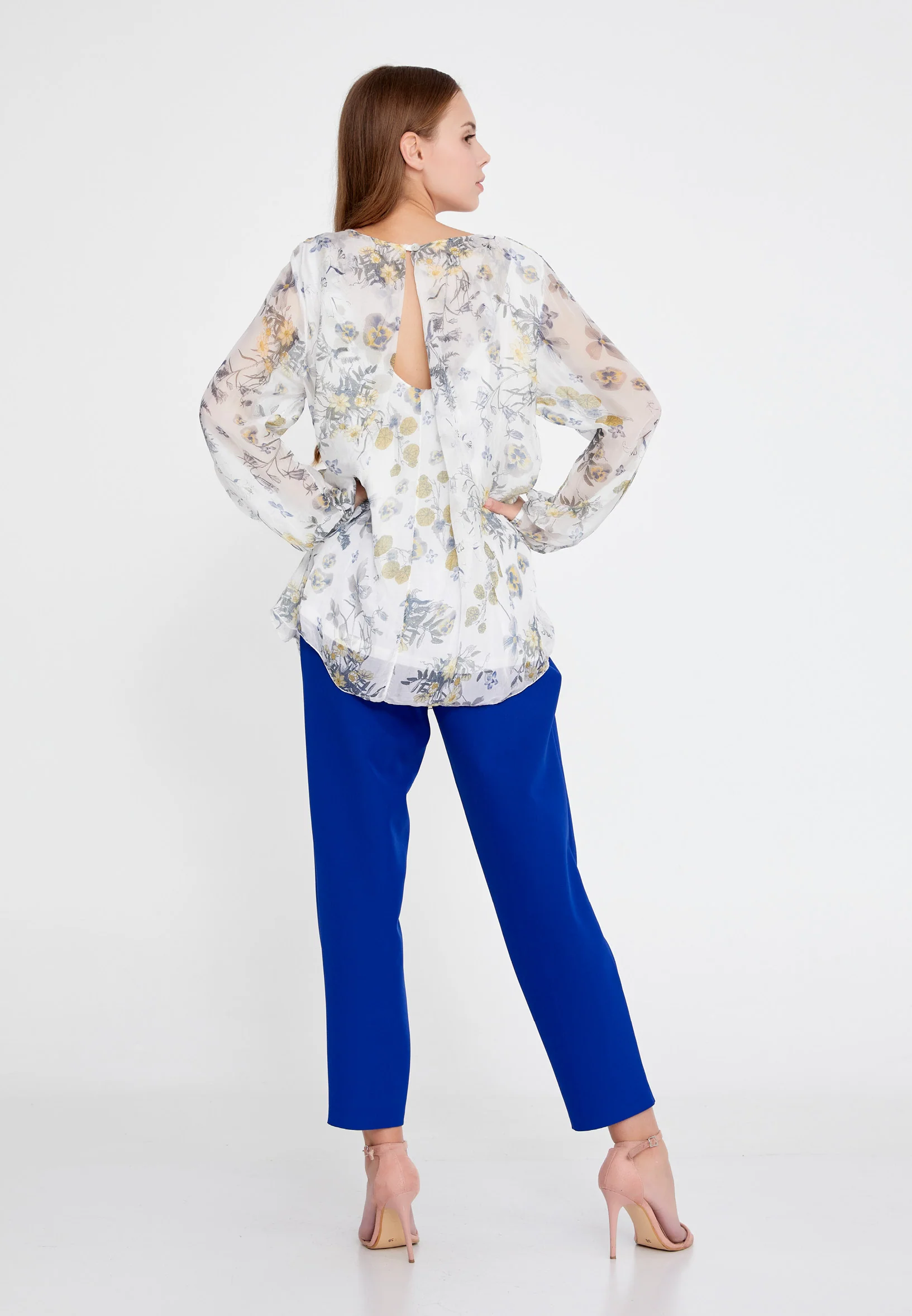 Long Sleeve Floral Regular Blouse esl5624 - Image 7