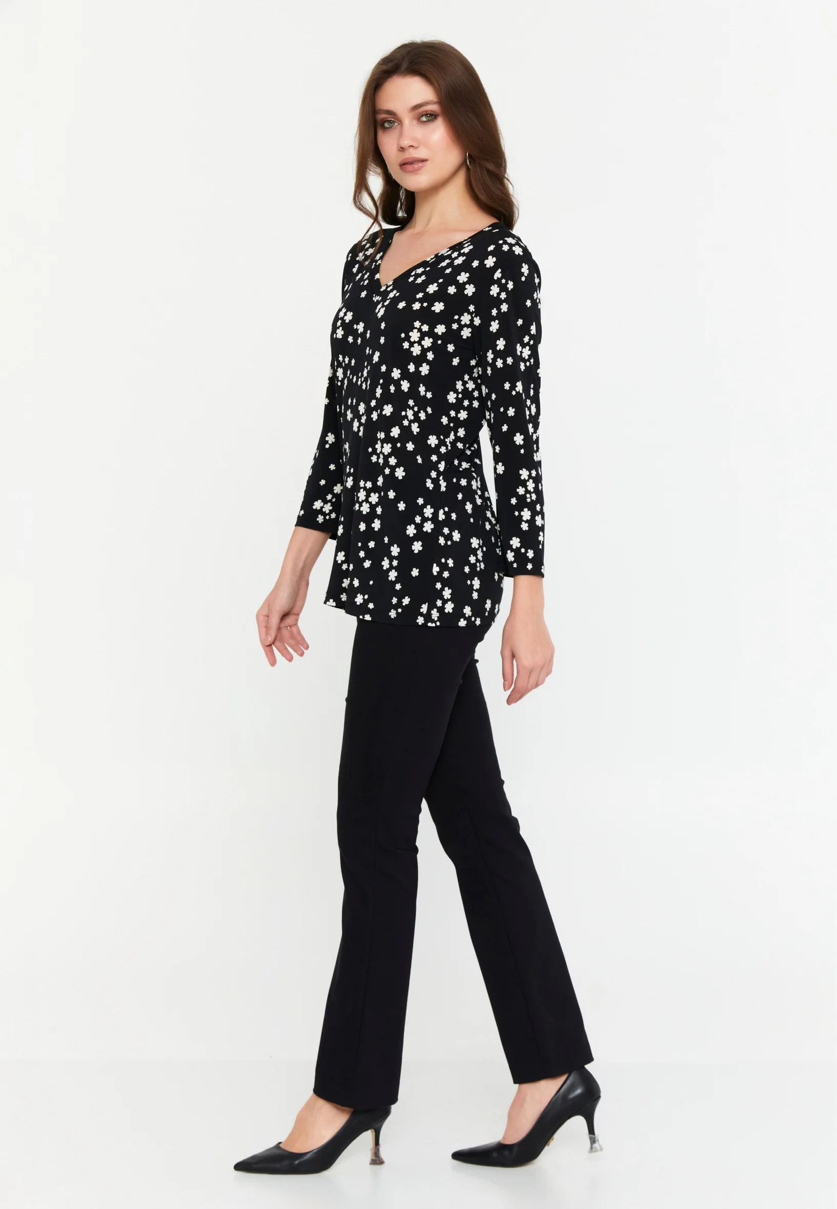 Long Sleeve Floral Regular Blouse faiu36339 - Image 4