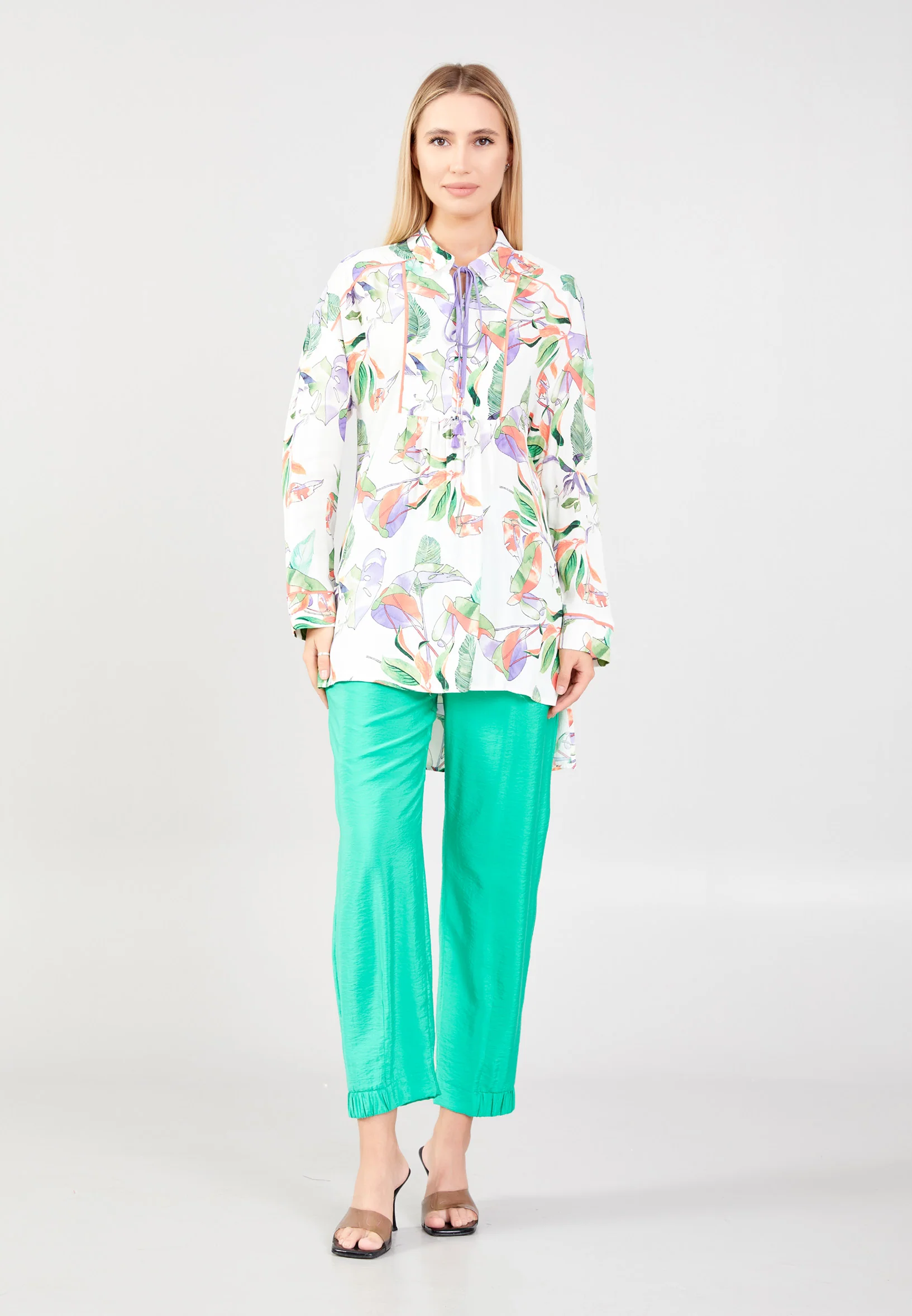 Long Sleeve Floral Regular Blouse huk23y04b072 - Image 2
