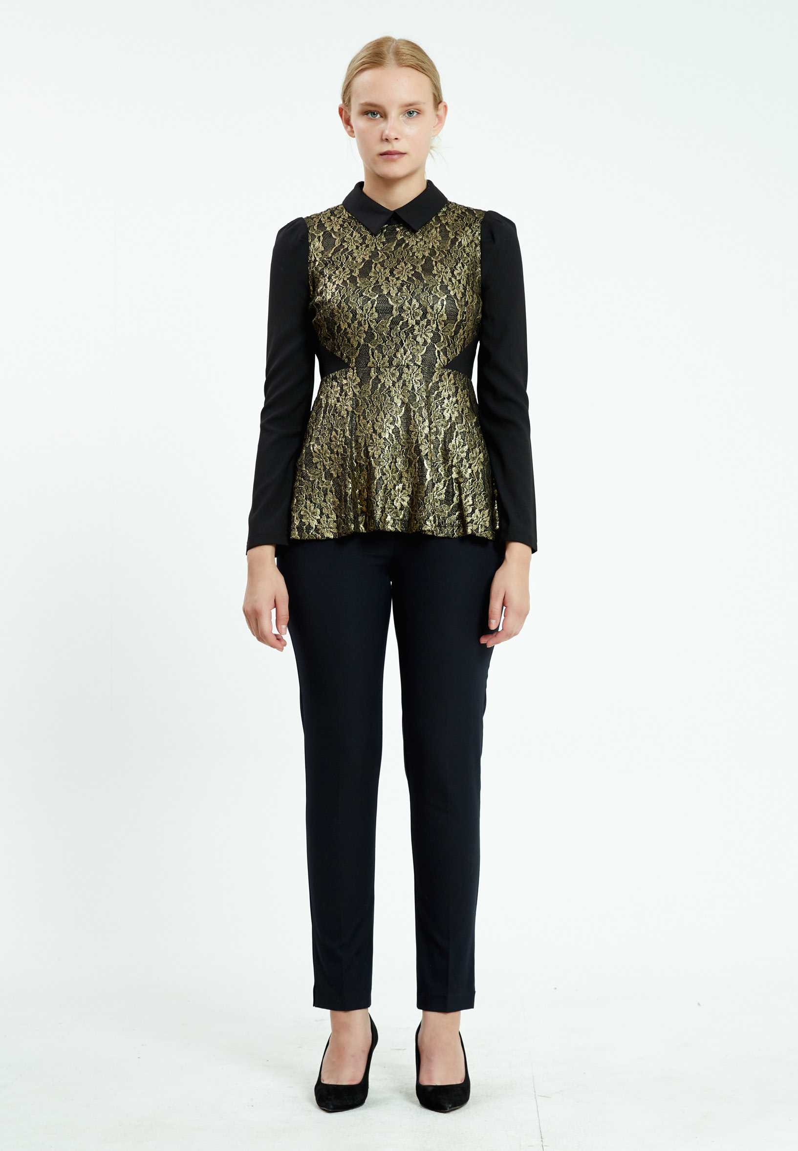 Long Sleeve Floral Regular Blouse ser18231 - Image 2