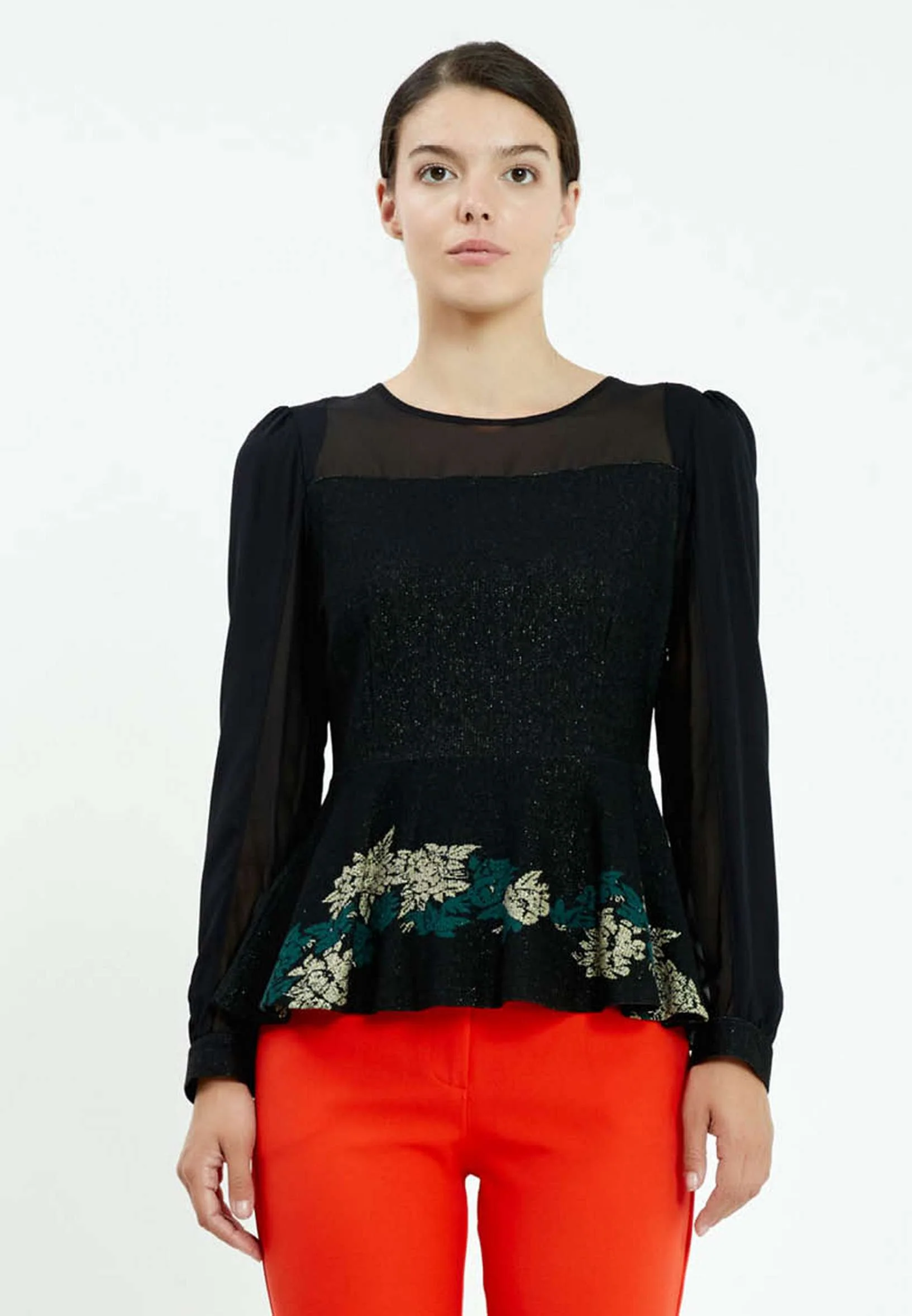 Long Sleeve Floral Regular Blouse ser21045