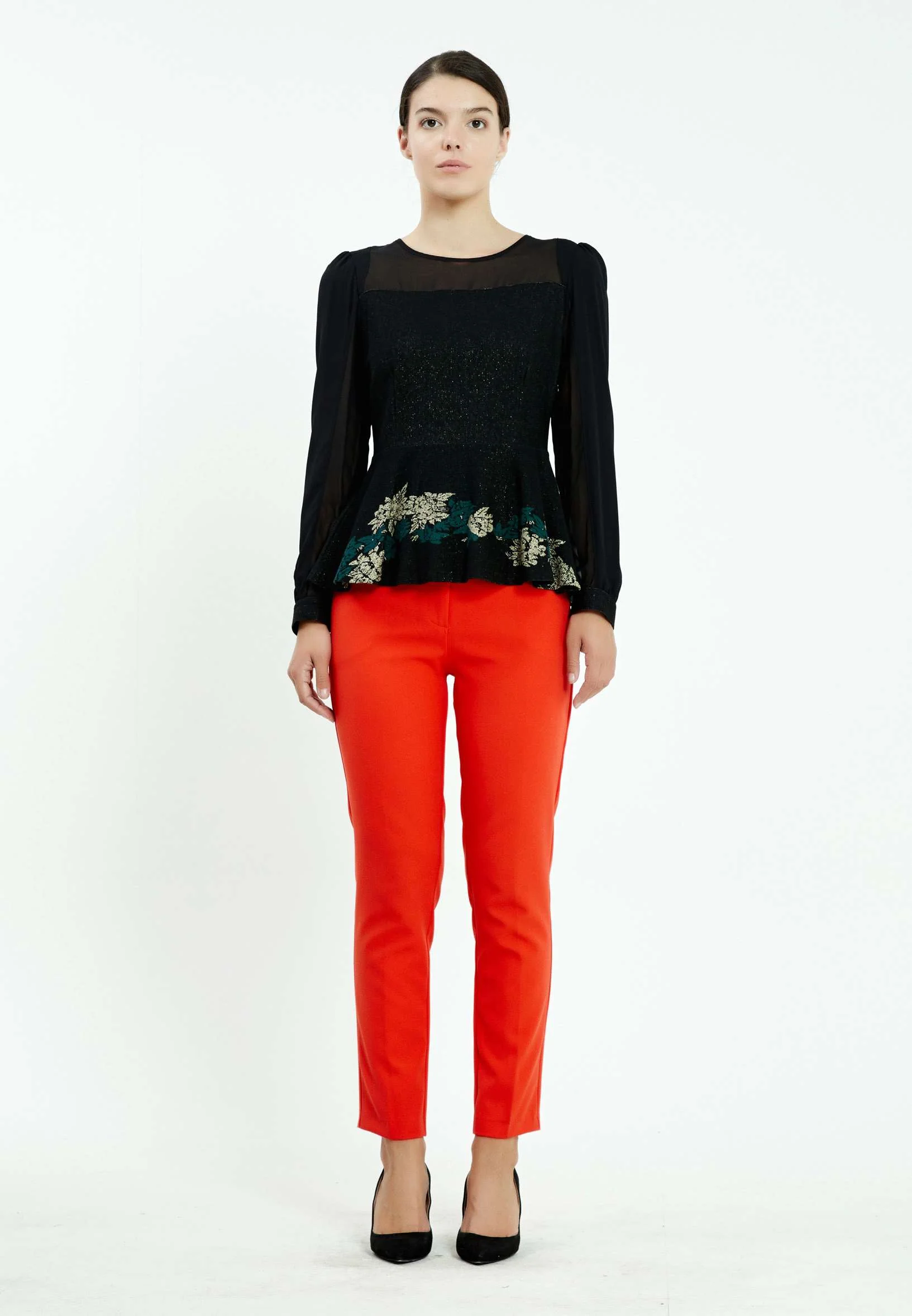 Long Sleeve Floral Regular Blouse ser21045 - Image 2