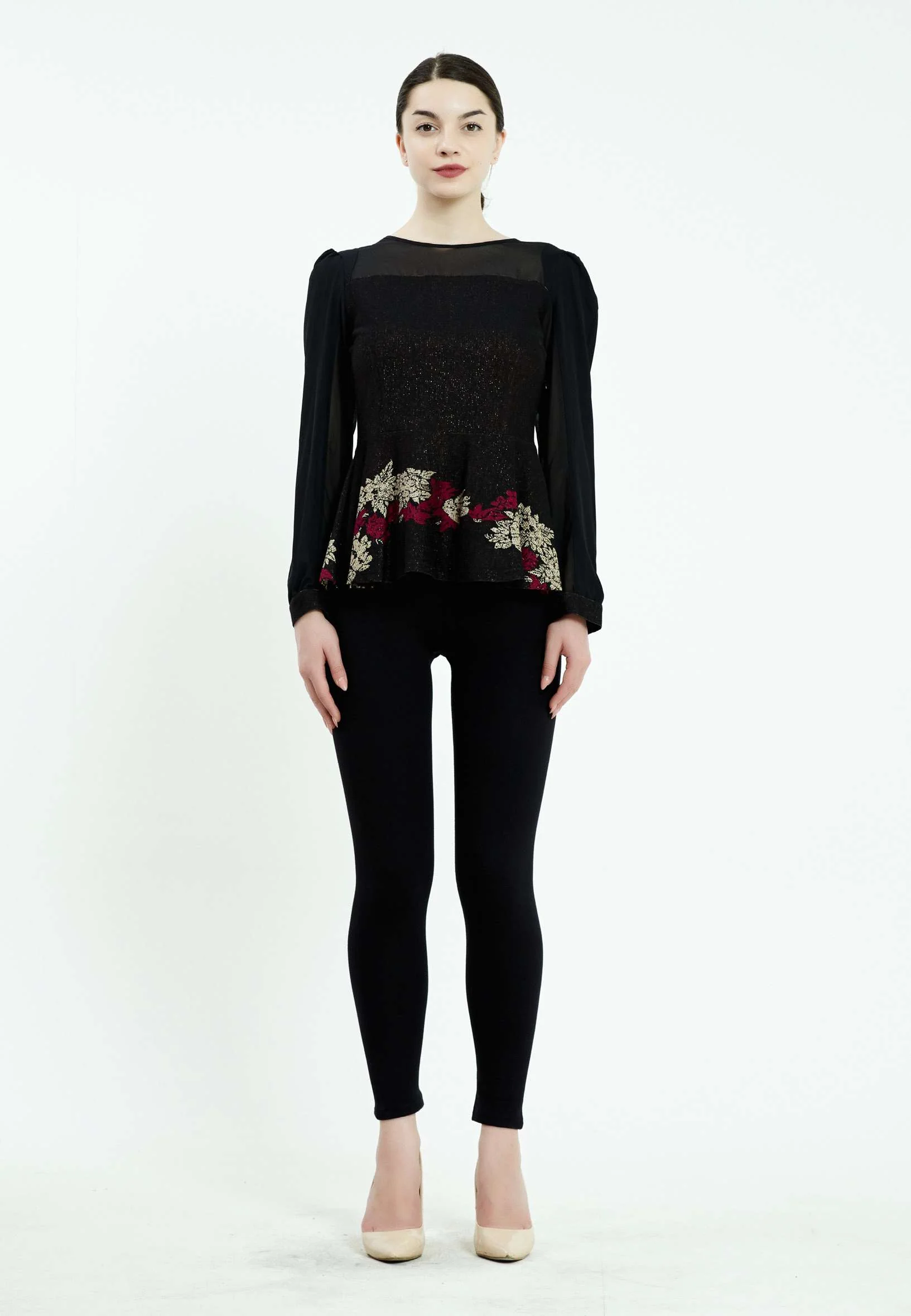 Long Sleeve Floral Regular Blouse ser21045 - Image 6