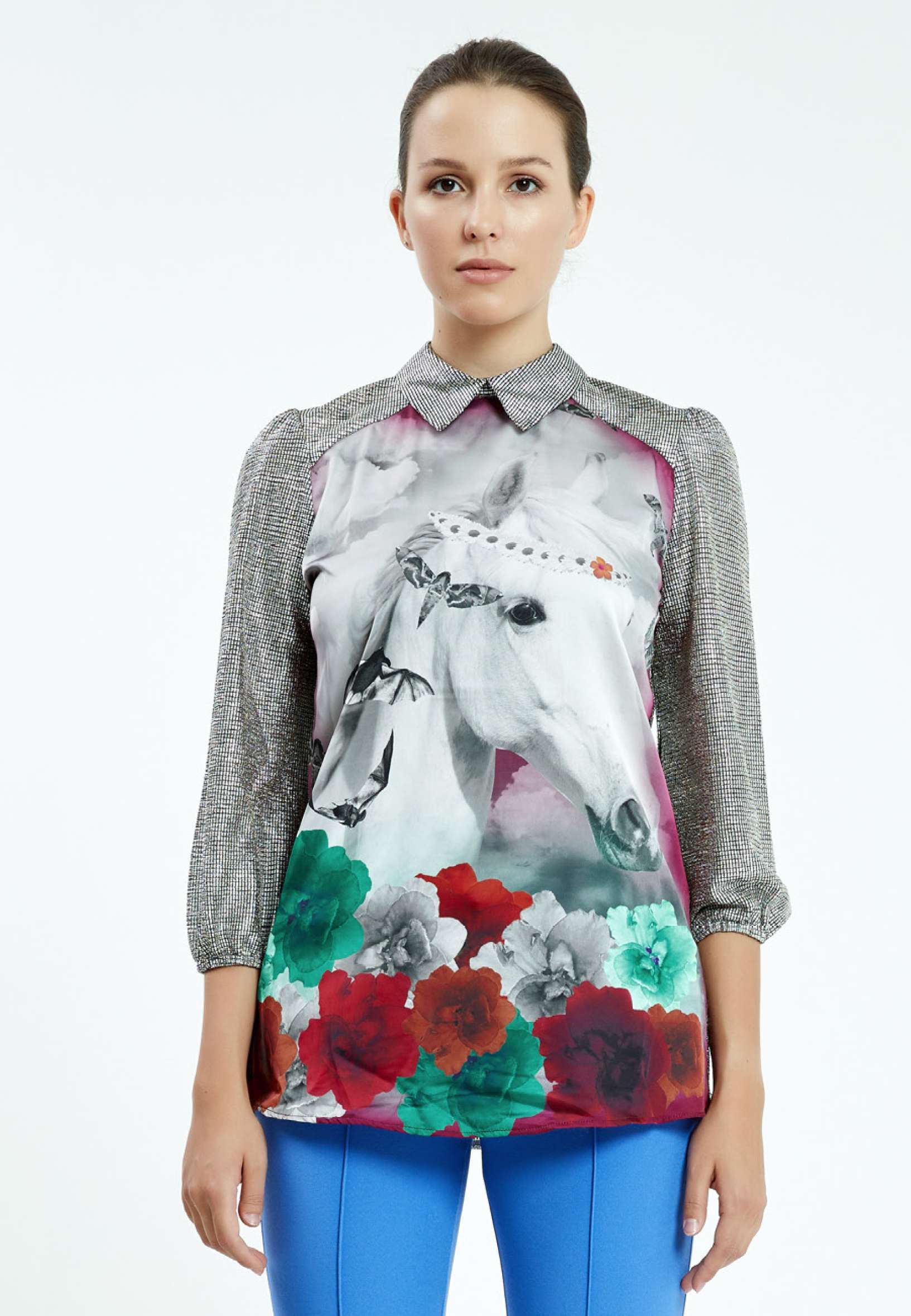 Long Sleeve Floral Regular Blouse ser21481