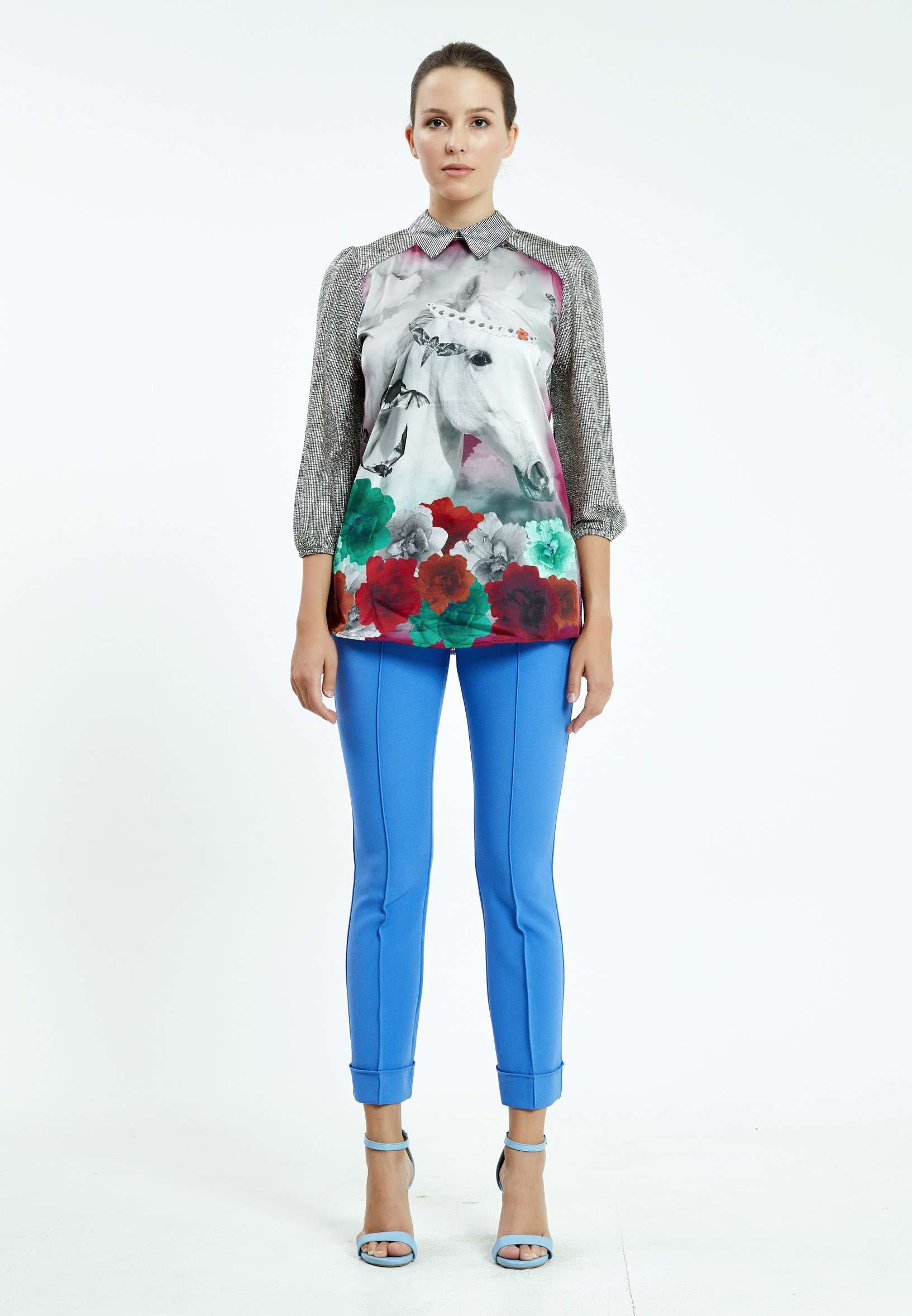 Long Sleeve Floral Regular Blouse ser21481 - Image 2
