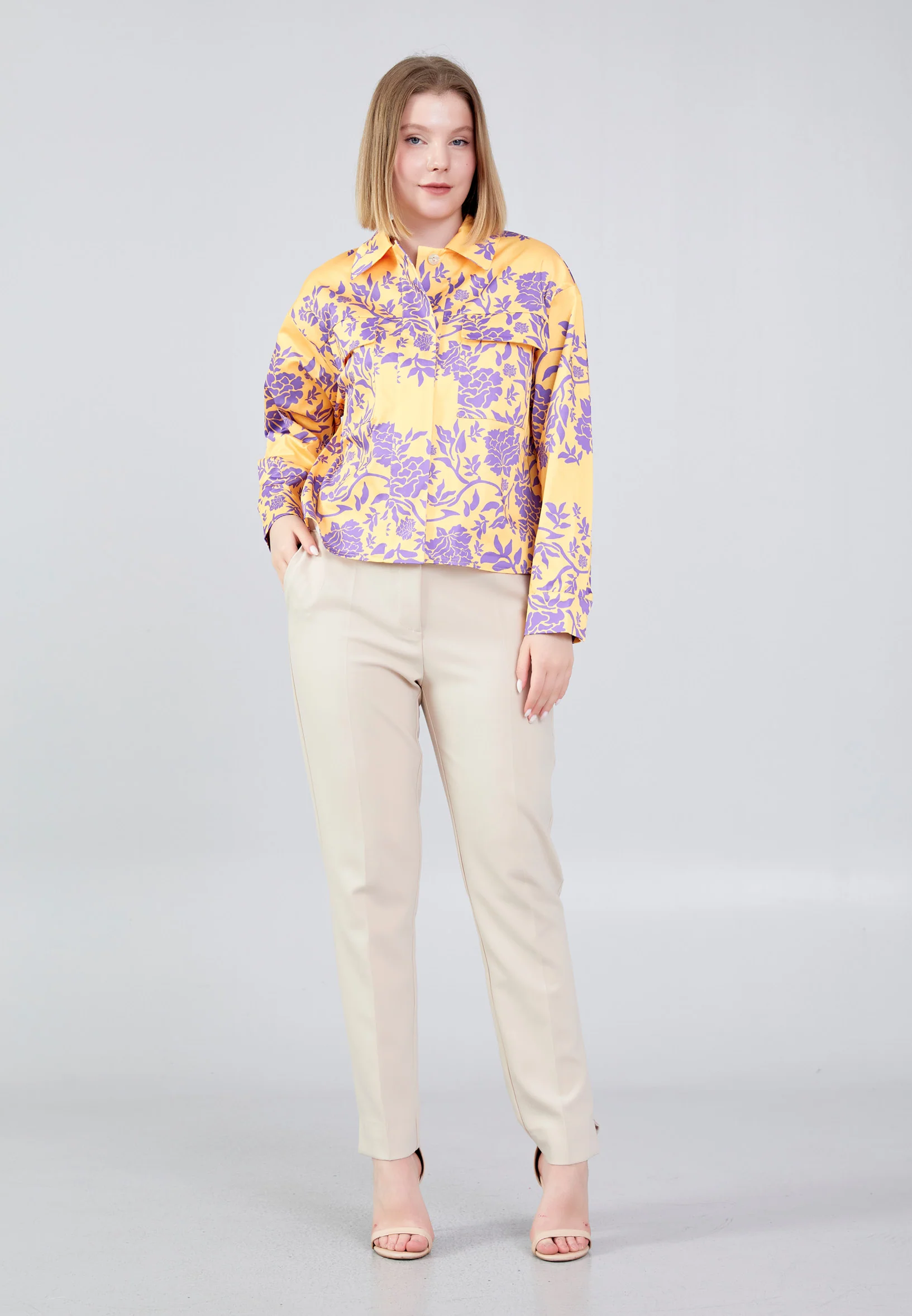 Long Sleeve Floral Regular Shirt ber23y8110 - Image 10