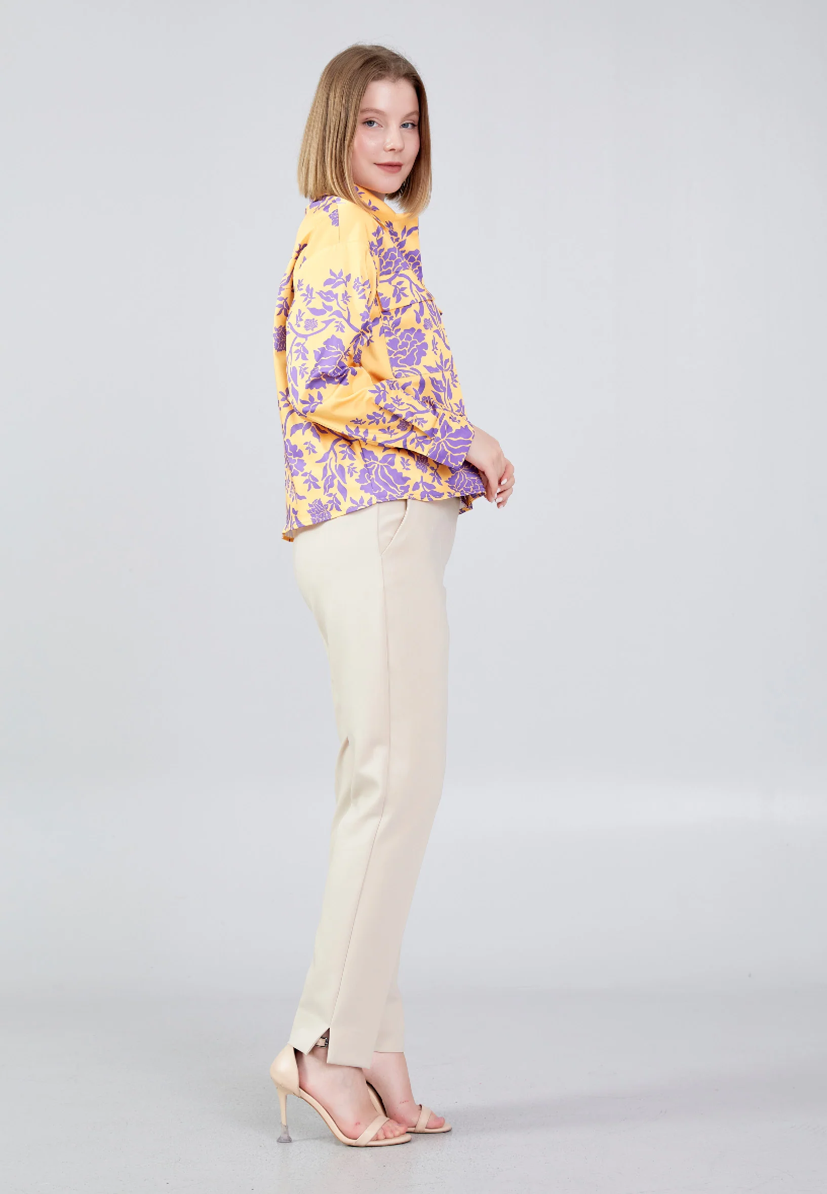 Long Sleeve Floral Regular Shirt ber23y8110 - Image 11
