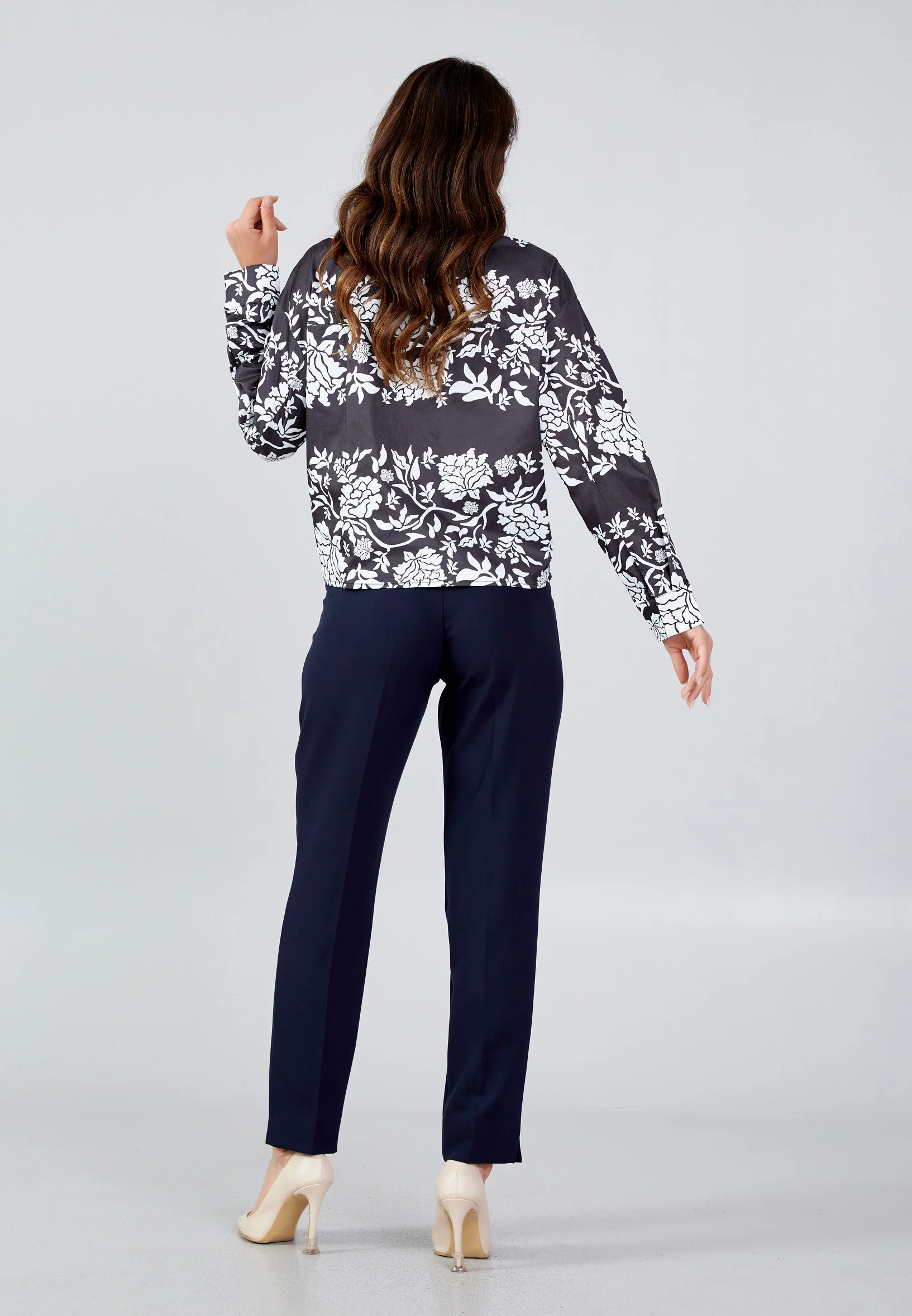 Long Sleeve Floral Regular Shirt ber23y8110 - Image 4
