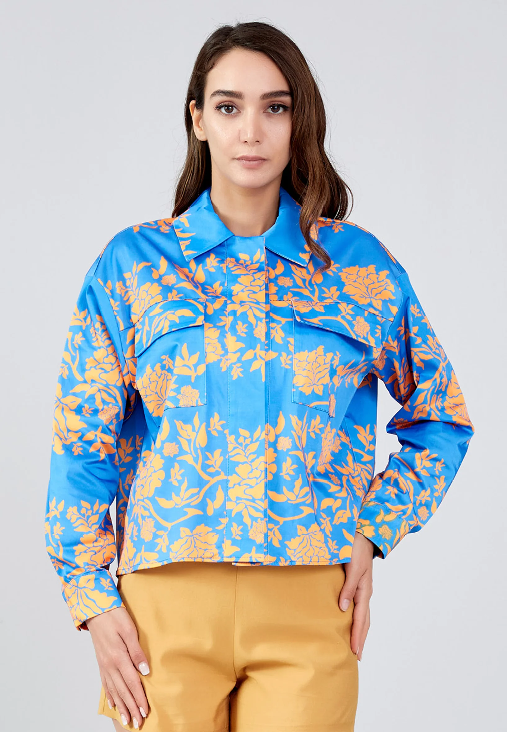 Long Sleeve Floral Regular Shirt ber23y8110 - Image 5