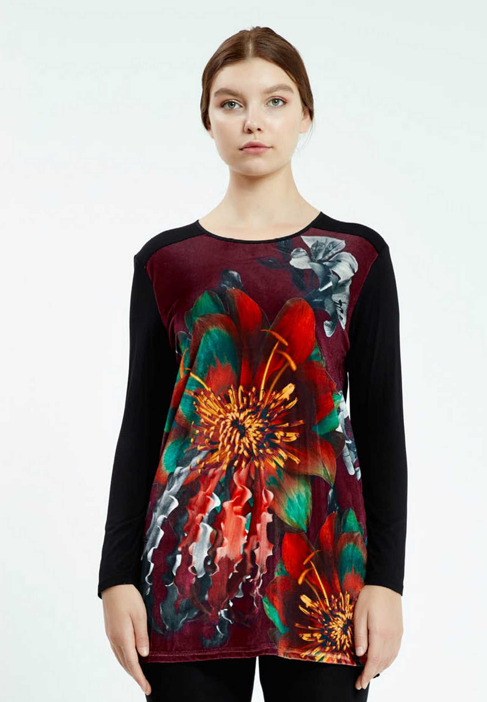 Long Sleeve Floral Regular Tunic ser21030