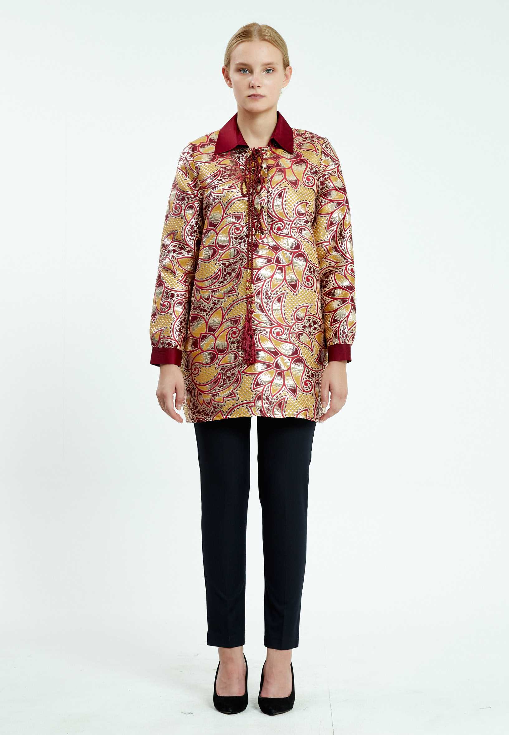 Long Sleeve Floral Regular Tunic ser21954 - Image 2