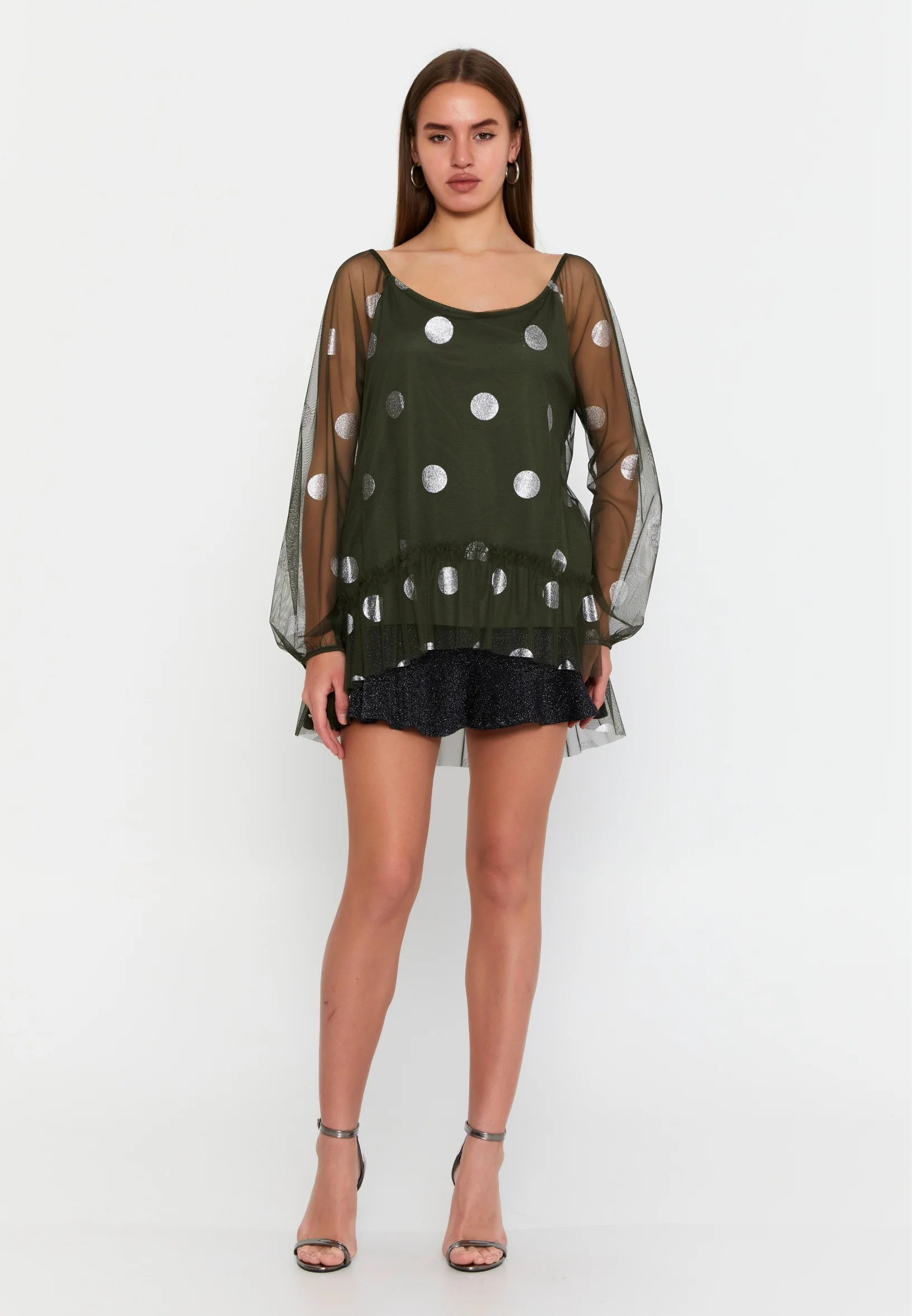 Long Sleeve Geometric Regular Blouse sea2411 - Image 10