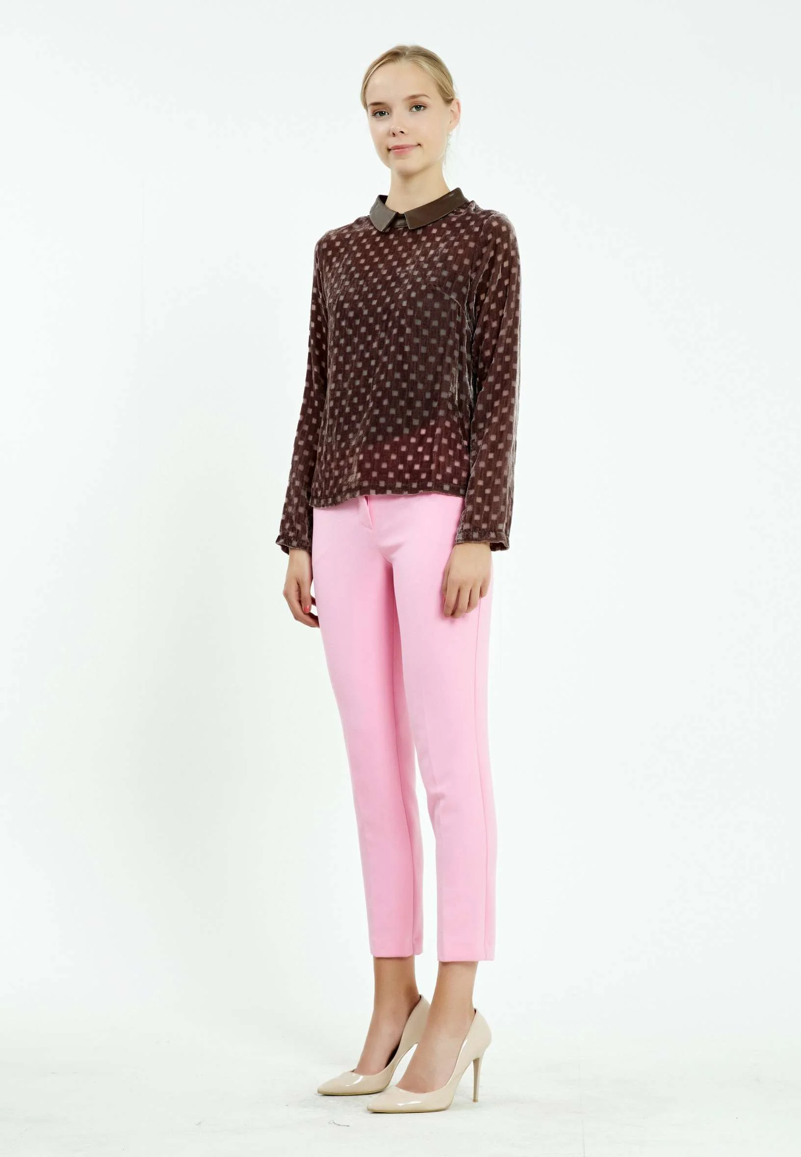 Long Sleeve Geometric Regular Blouse ser21214 - Image 7