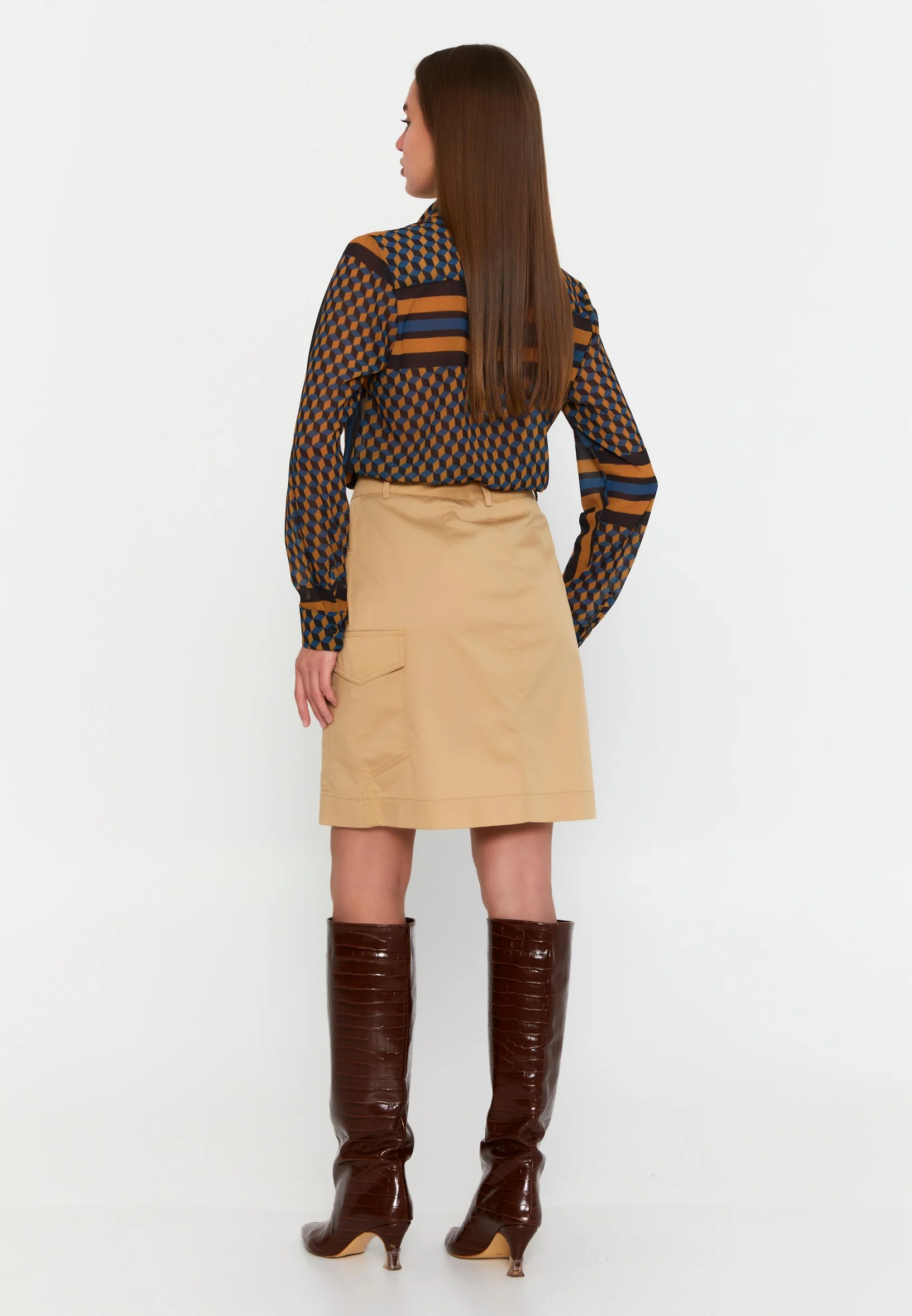 Long Sleeve Geometric Regular Shirt sea6415 - Image 19
