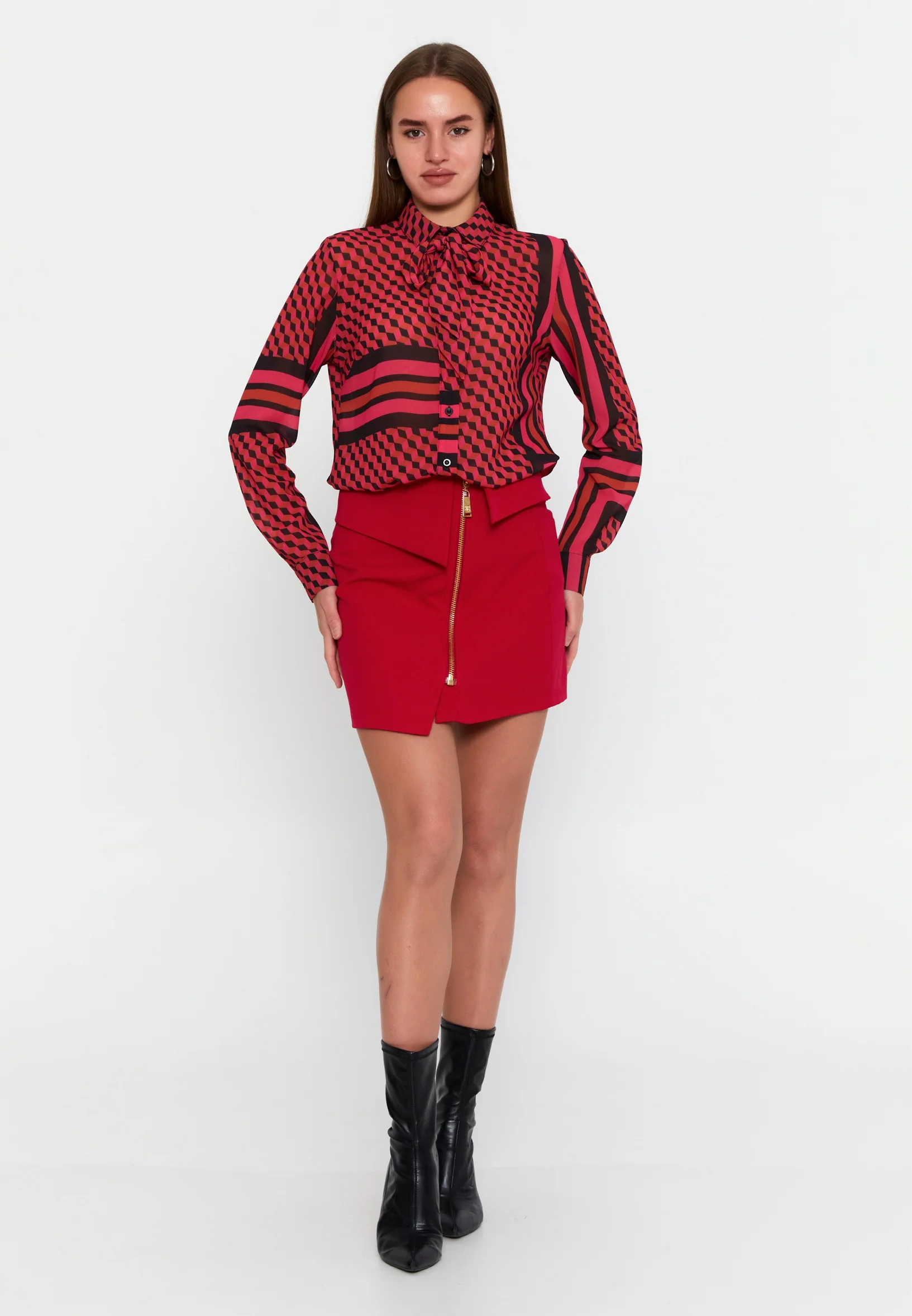 Long Sleeve Geometric Regular Shirt sea6415 - Image 6