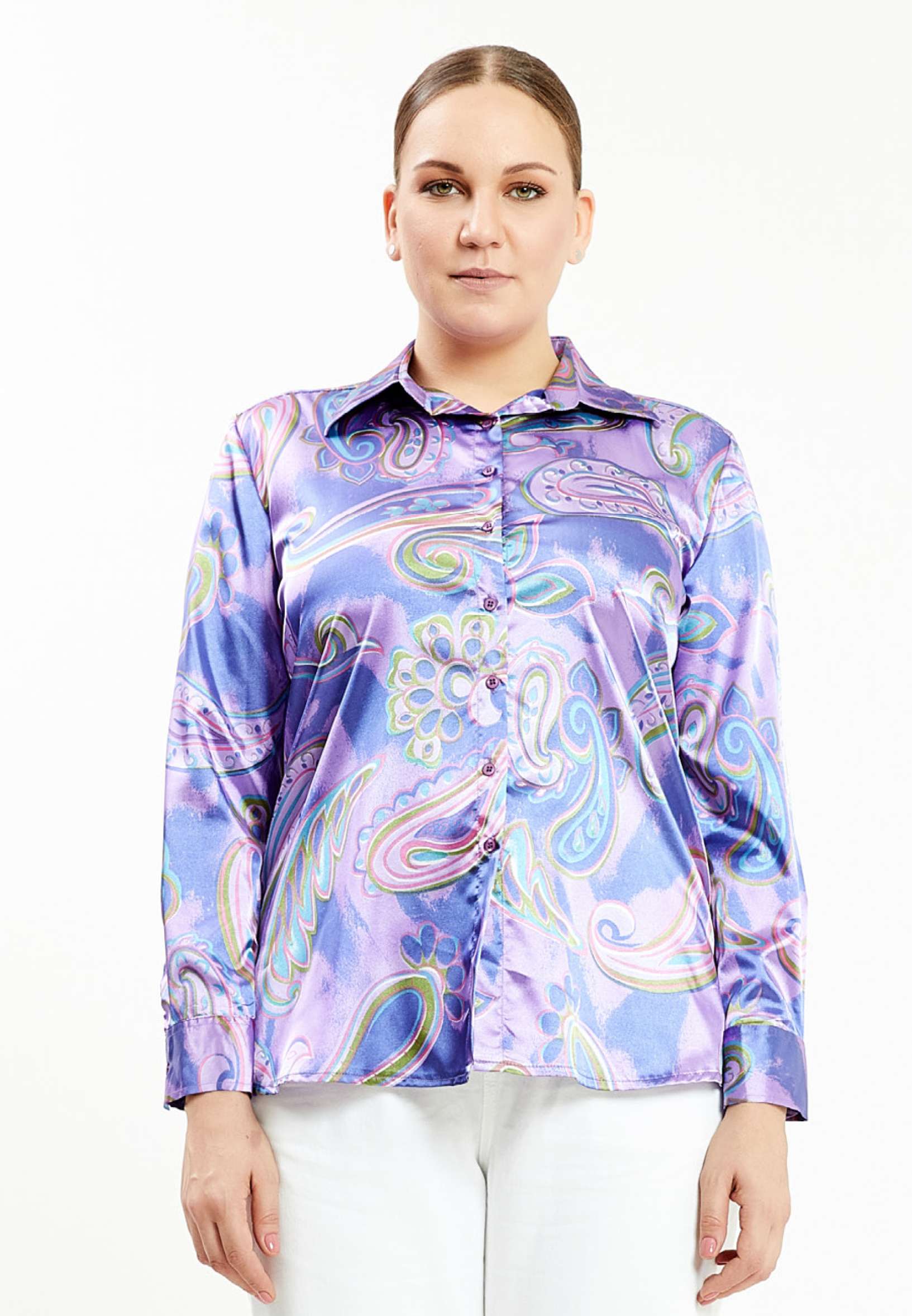 Long Sleeve Graphic Plus Size Shirt sers58