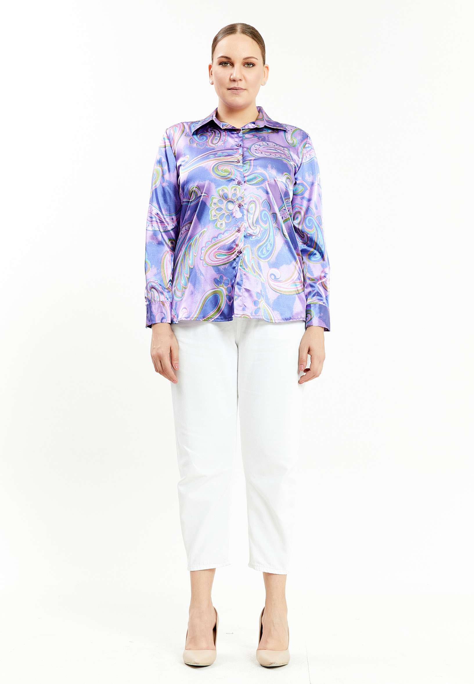Long Sleeve Graphic Plus Size Shirt sers58 - Image 2