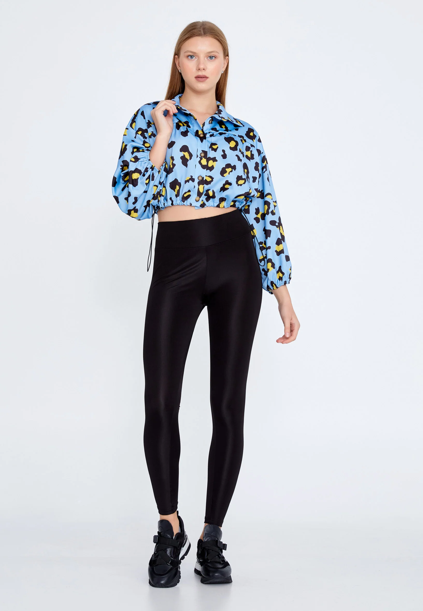 Long Sleeve Graphic Regular Blouse ber22k4125 - Image 2