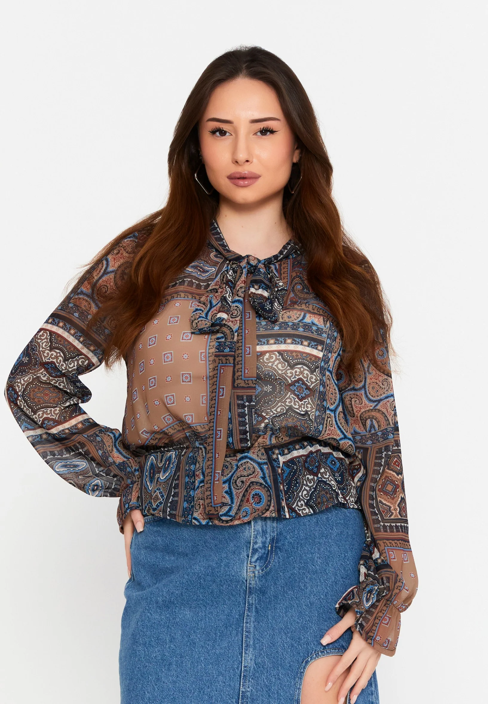 Long Sleeve Graphic Regular Blouse divzec2413 - Image 13