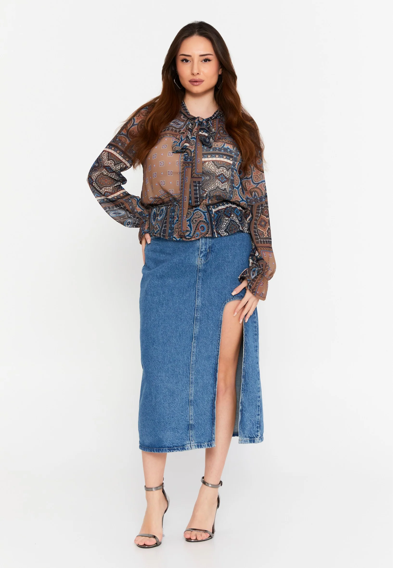 Long Sleeve Graphic Regular Blouse divzec2413 - Image 14
