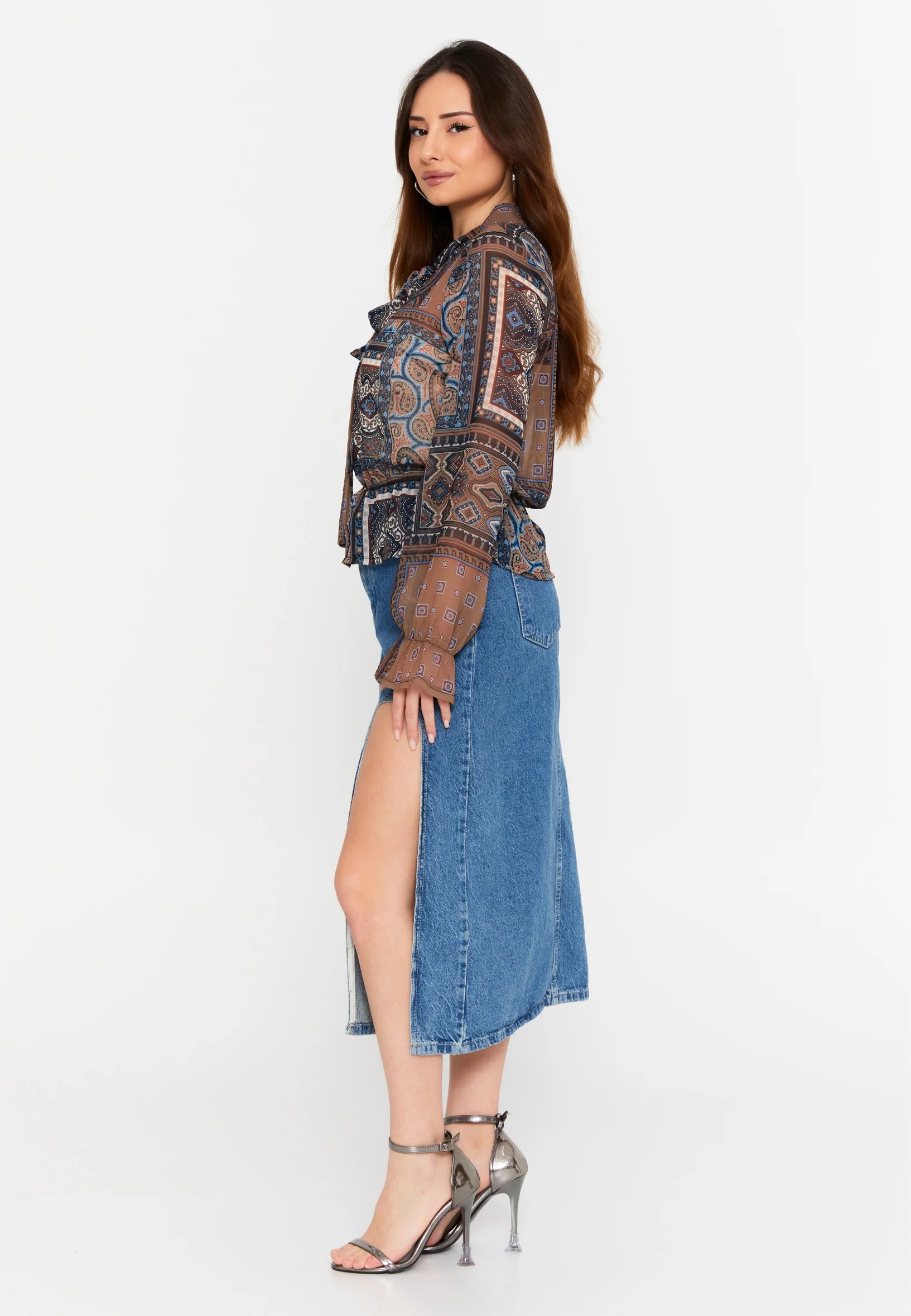Long Sleeve Graphic Regular Blouse divzec2413 - Image 16