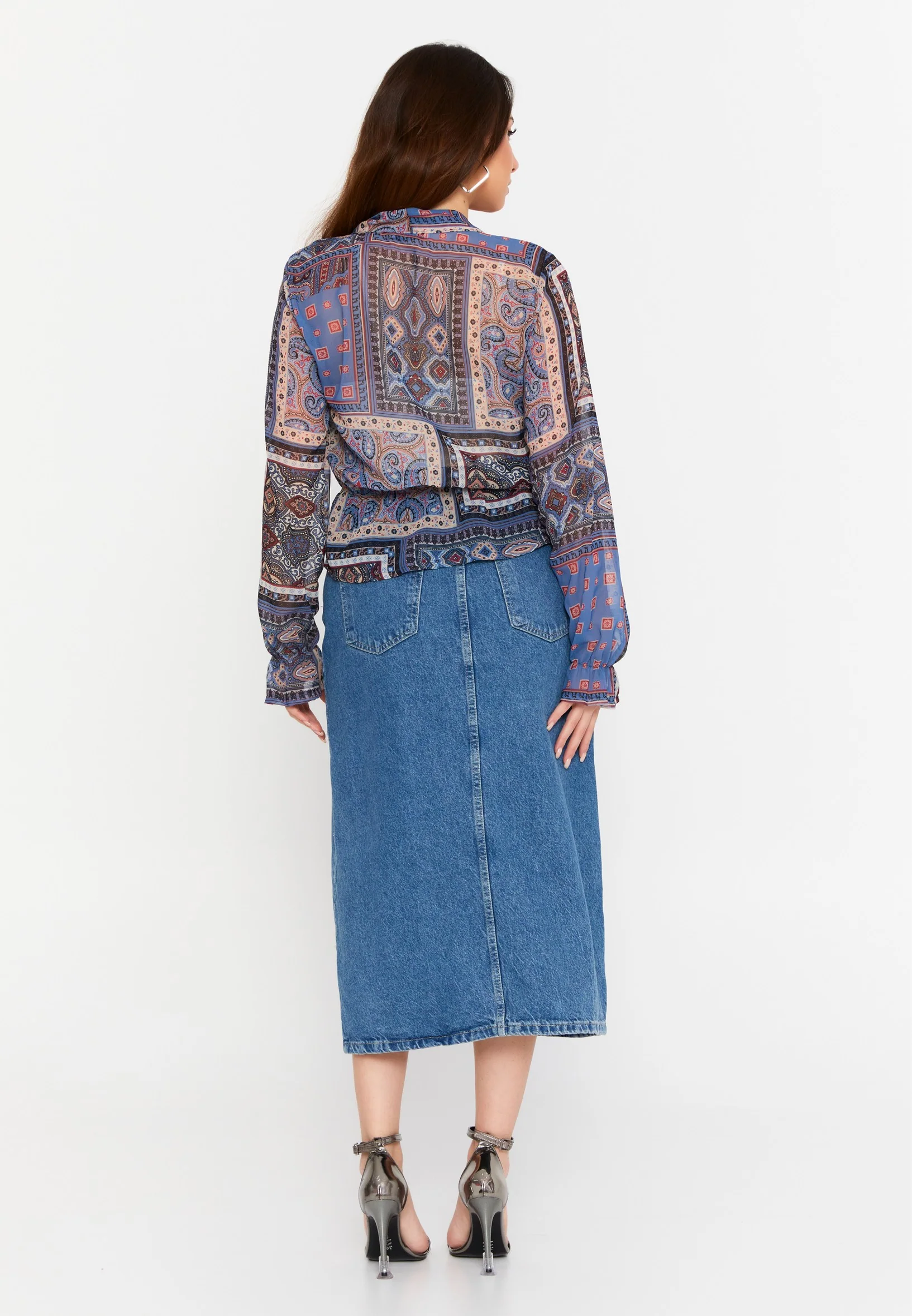 Long Sleeve Graphic Regular Blouse divzec2413 - Image 3