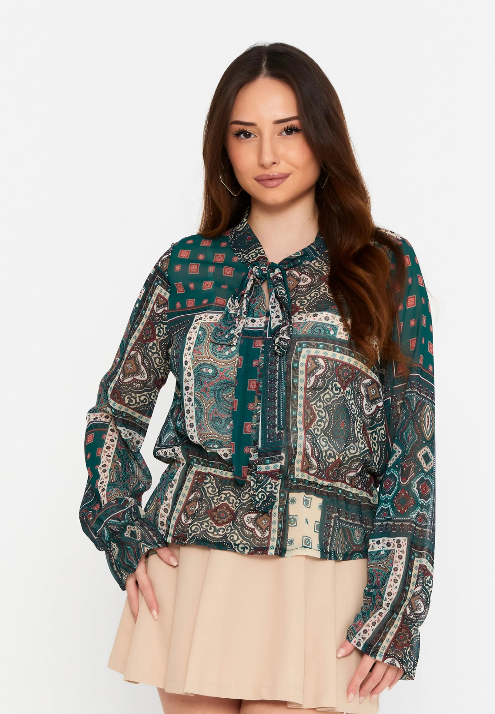 Long Sleeve Graphic Regular Blouse divzec2413 - Image 5