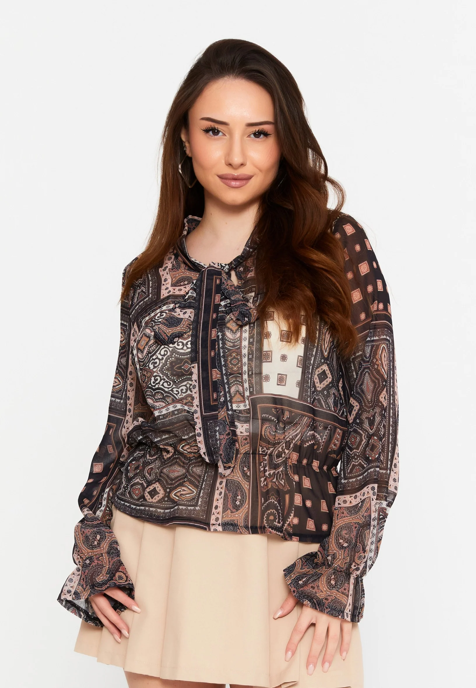 Long Sleeve Graphic Regular Blouse divzec2413 - Image 9