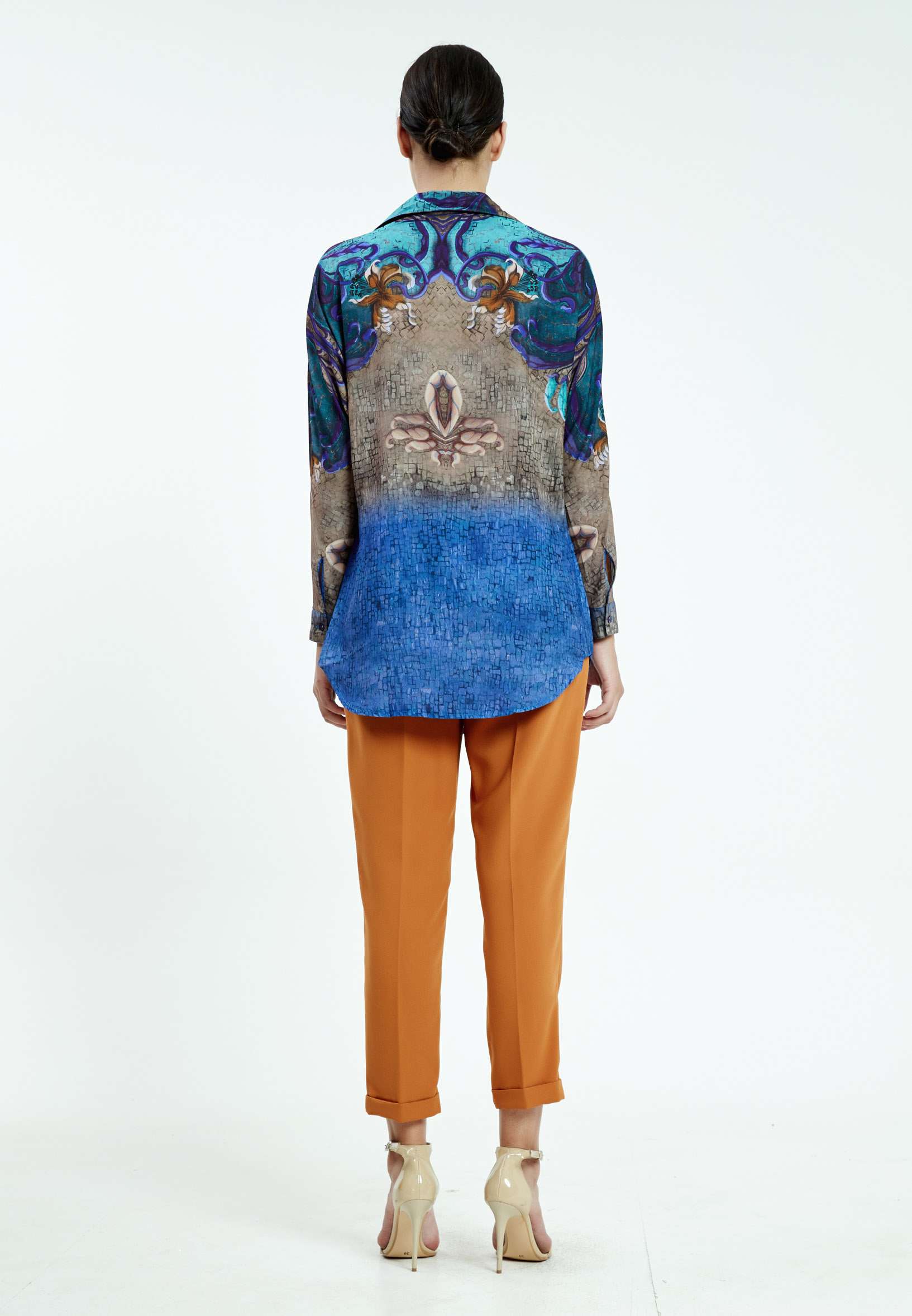 Long Sleeve Graphic Regular Blouse ser18695 - Image 4