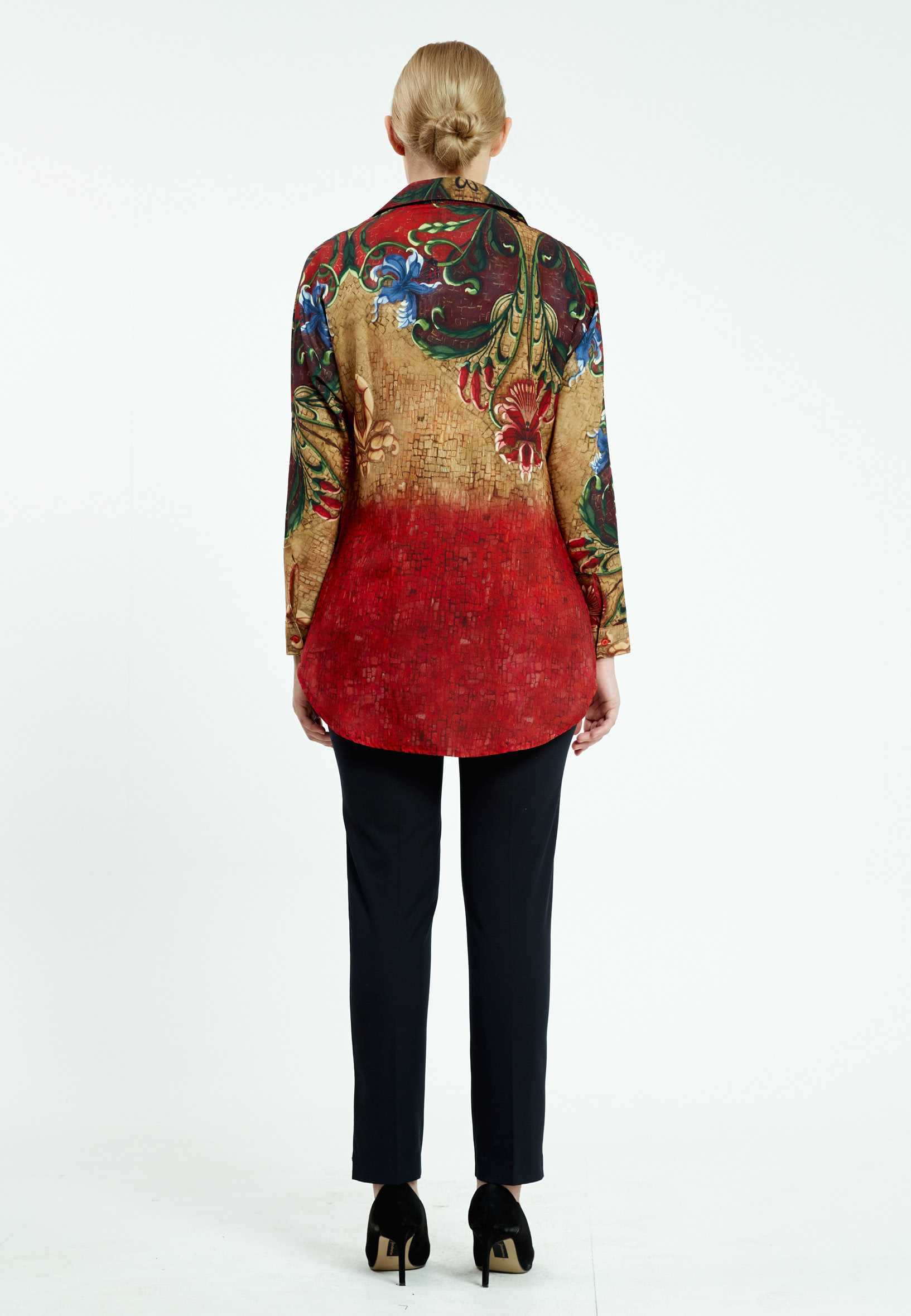 Long Sleeve Graphic Regular Blouse ser18695 - Image 8