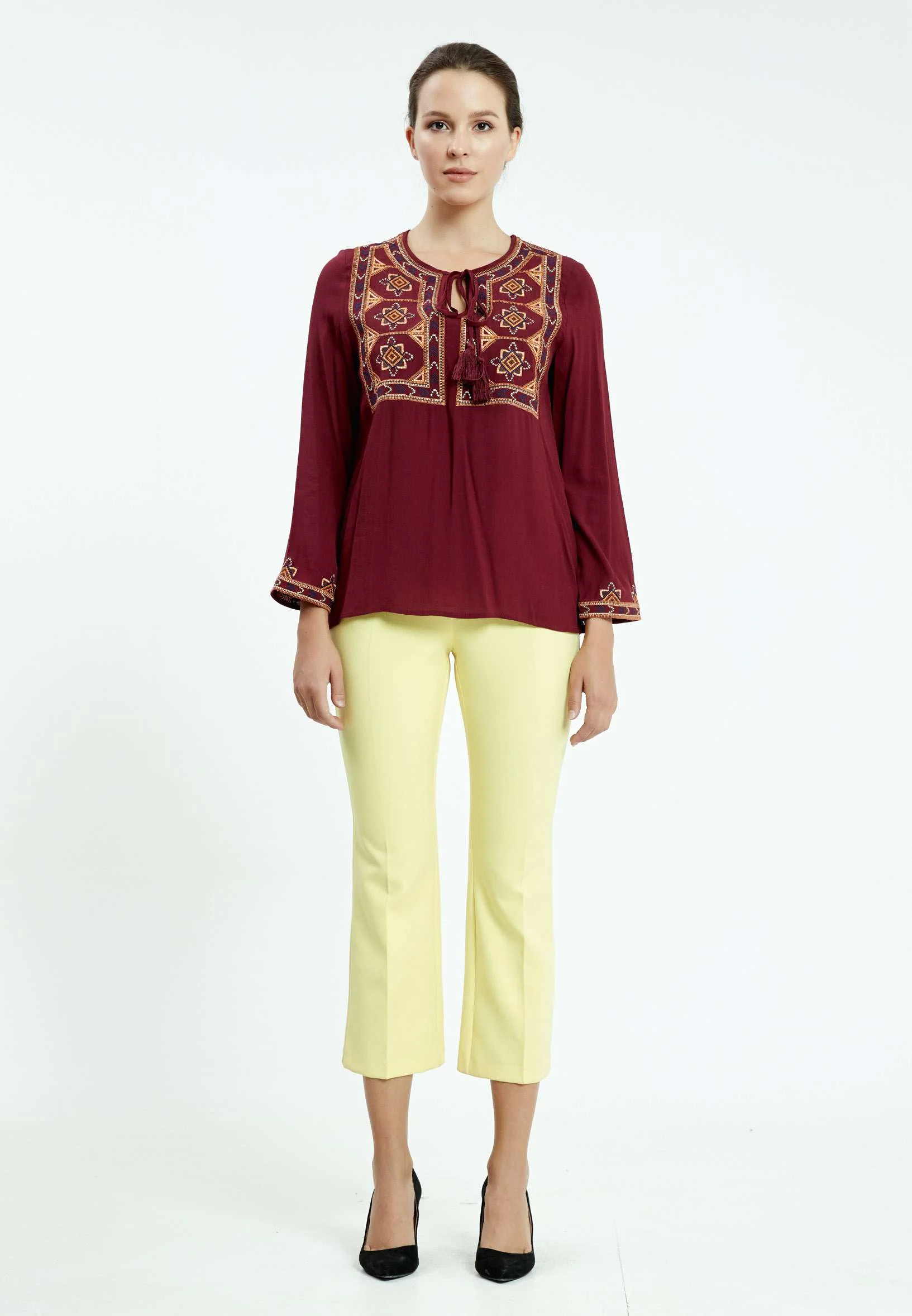 Long Sleeve Graphic Regular Blouse ser25389 - Image 10