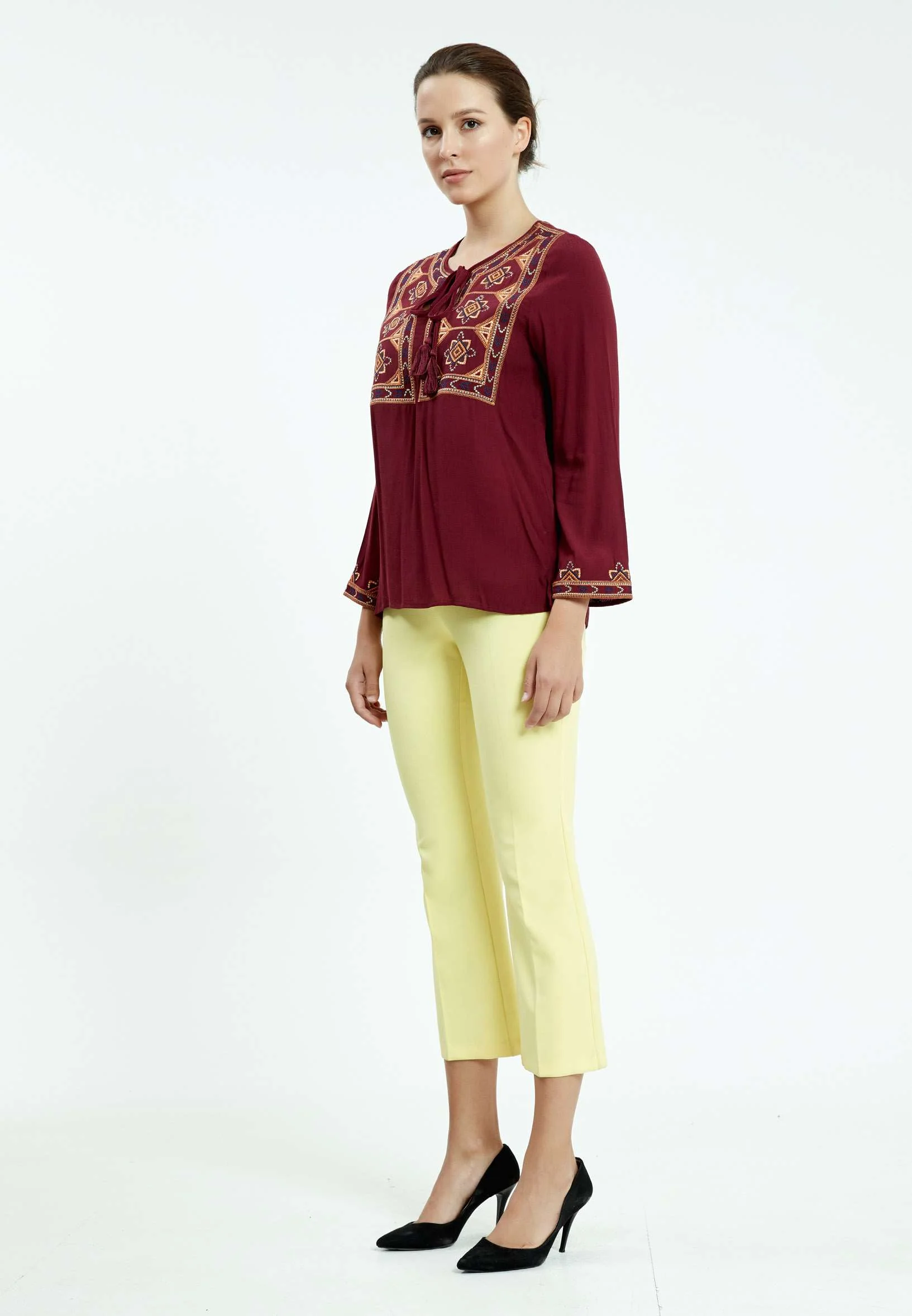 Long Sleeve Graphic Regular Blouse ser25389 - Image 11
