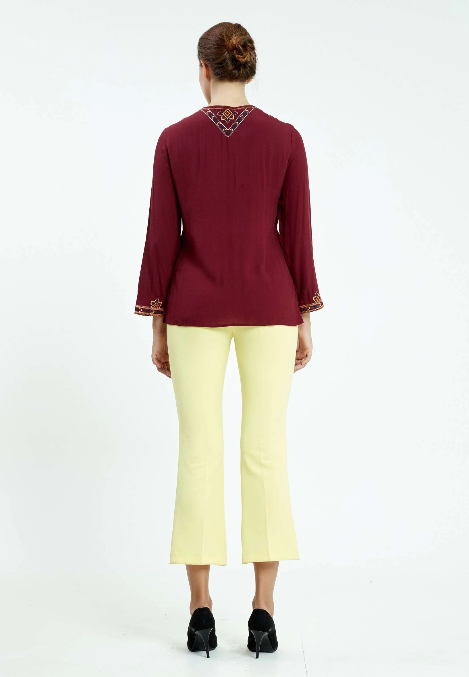 Long Sleeve Graphic Regular Blouse ser25389 - Image 12