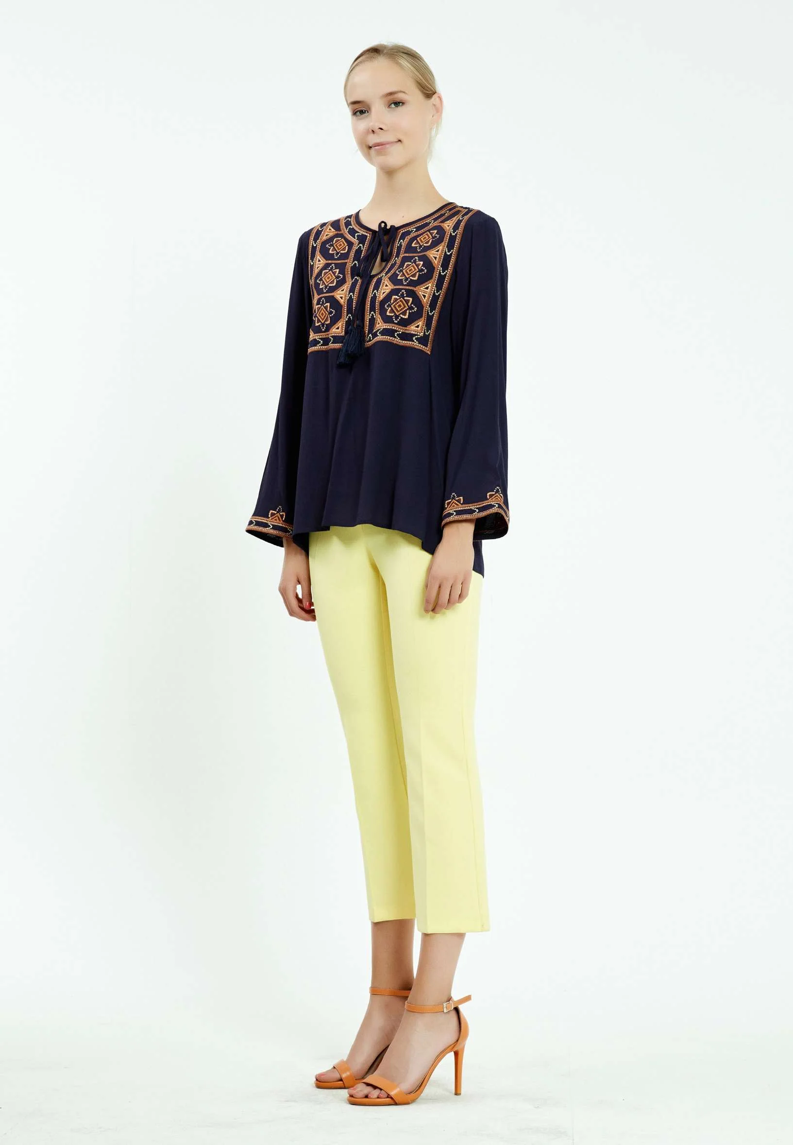 Long Sleeve Graphic Regular Blouse ser25389 - Image 7