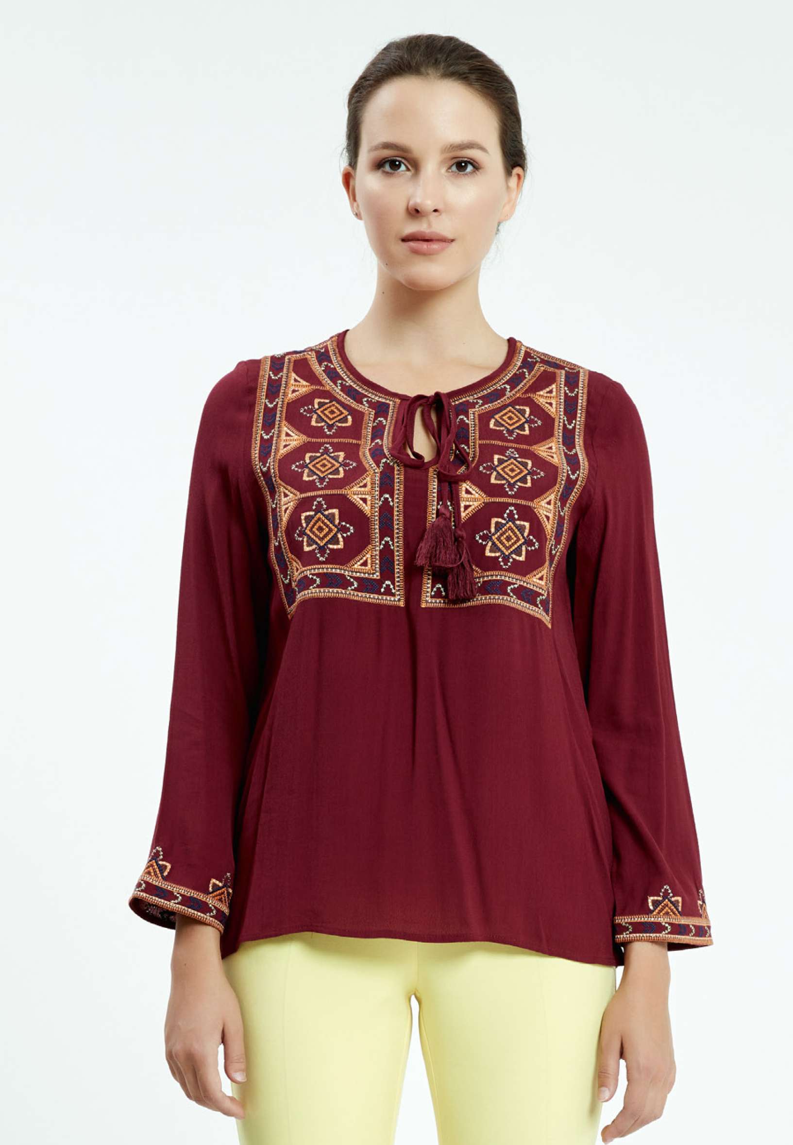 Long Sleeve Graphic Regular Blouse ser25389 - Image 9