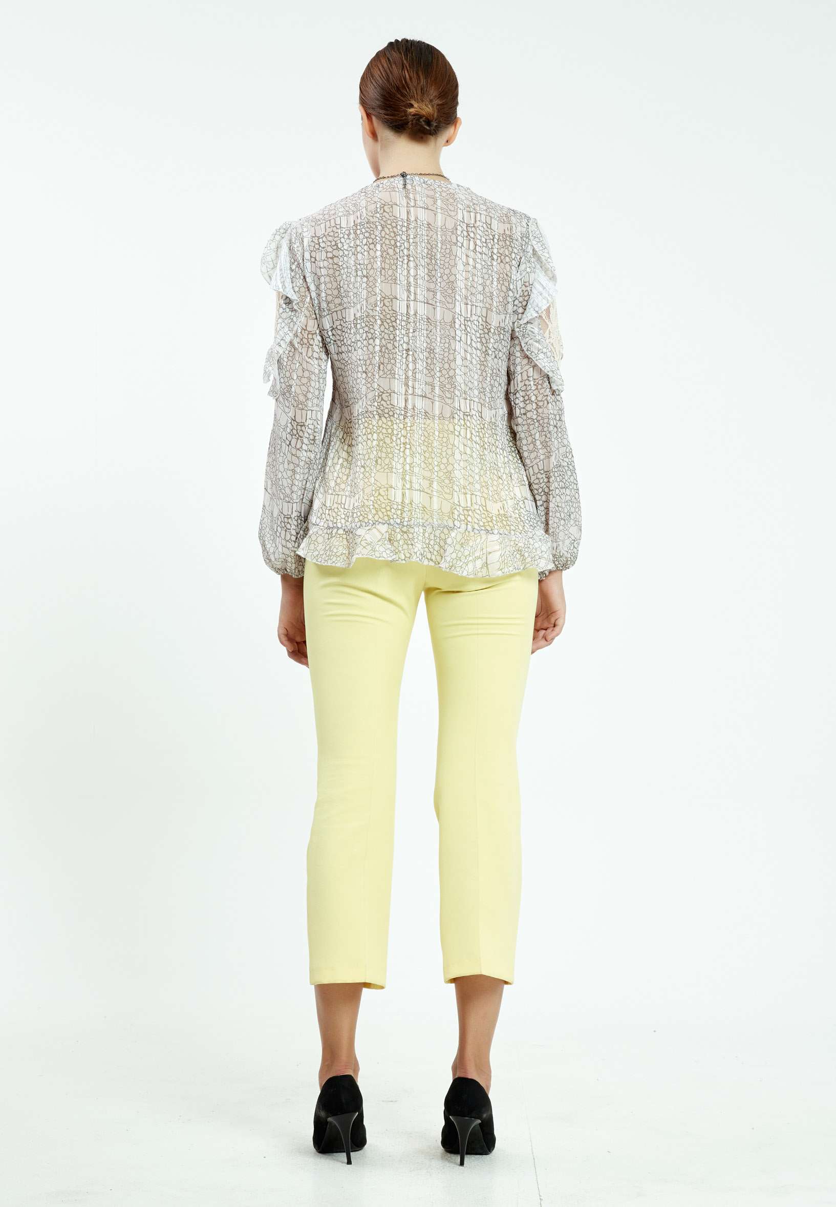 Long Sleeve Graphic Regular Blouse ser26619 - Image 4
