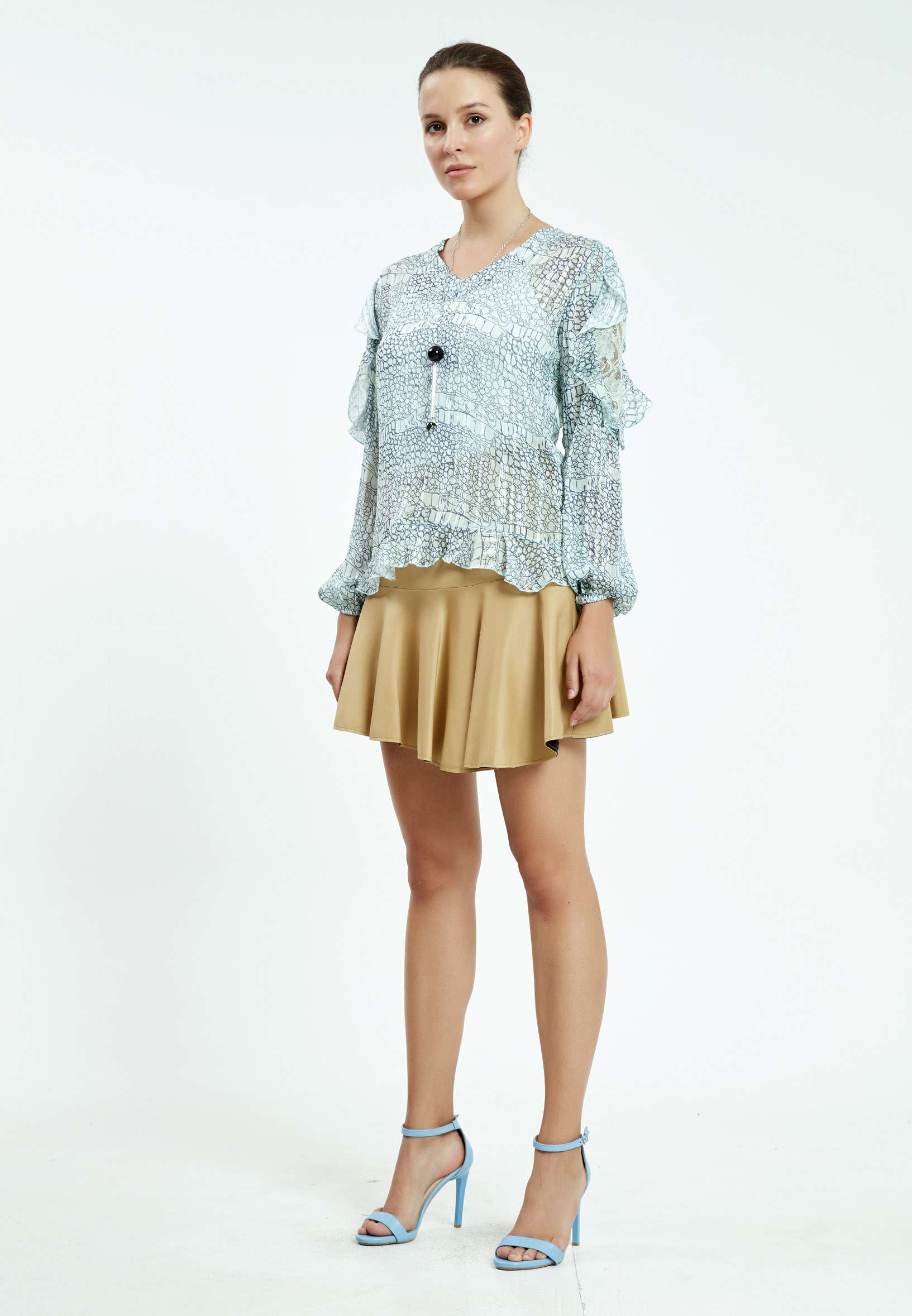 Long Sleeve Graphic Regular Blouse ser26619 - Image 7