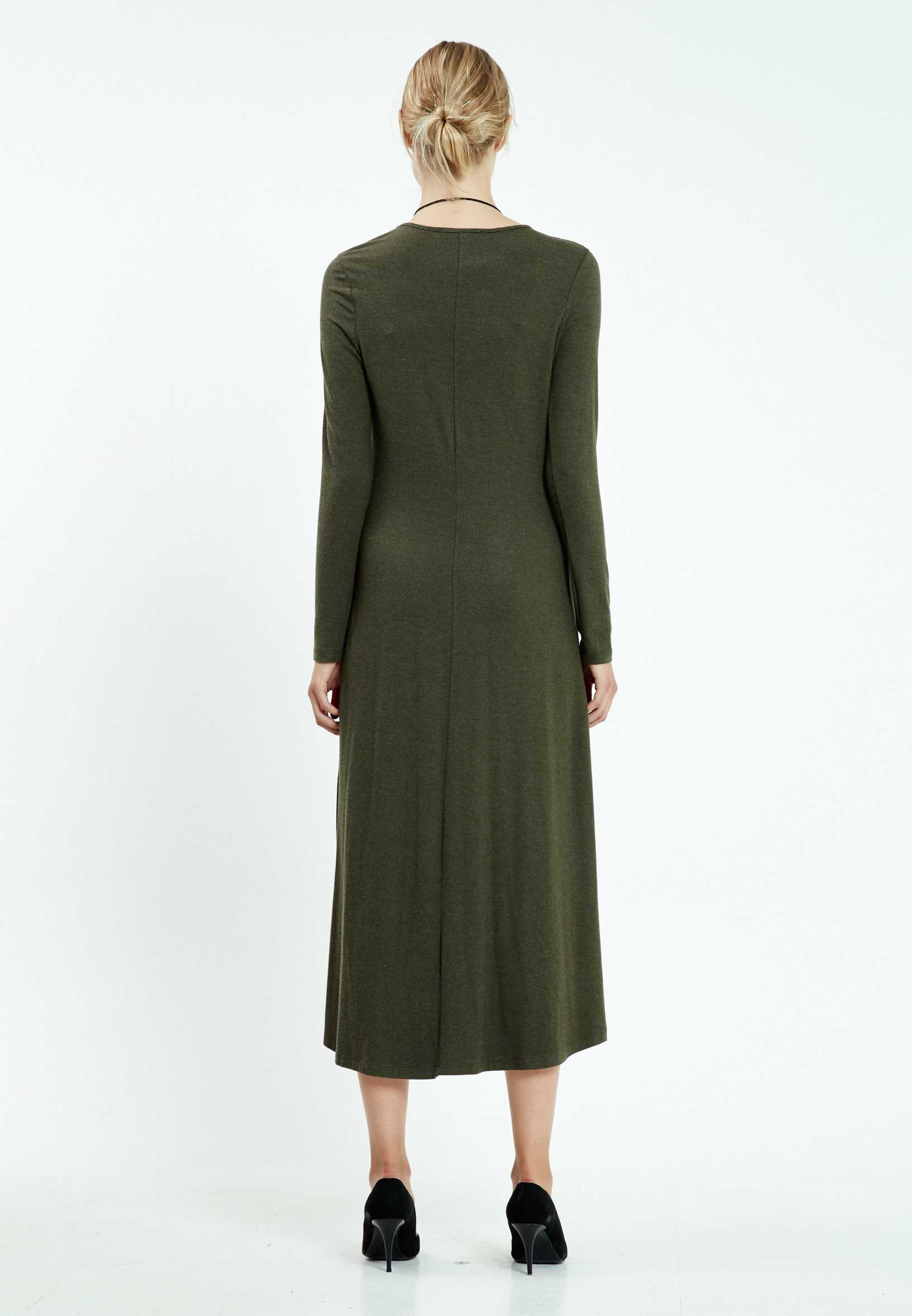 Long Sleeve High-Low Column Regular Casual Dress mis19568 - Image 6